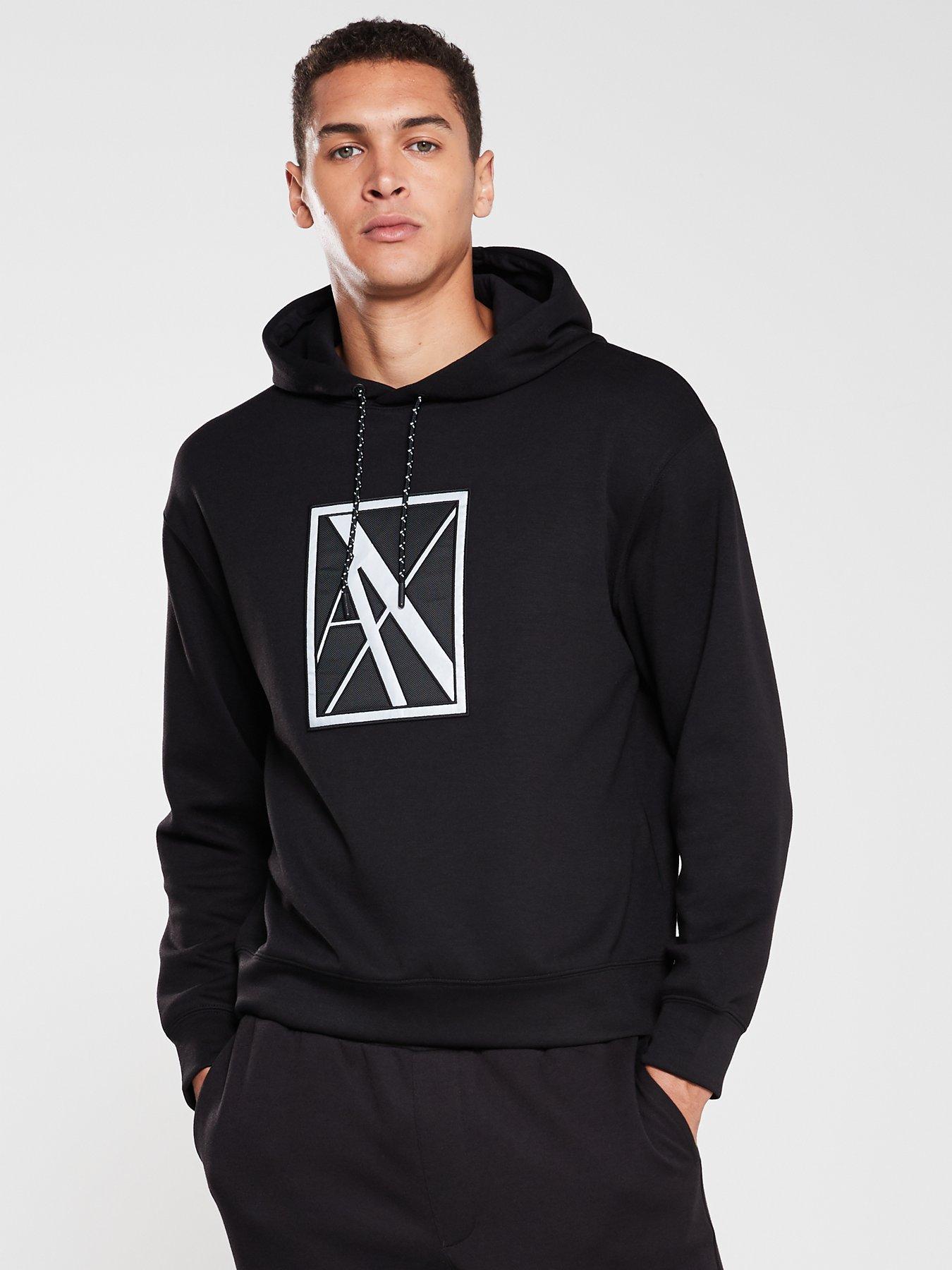 armani exchange black hoodie