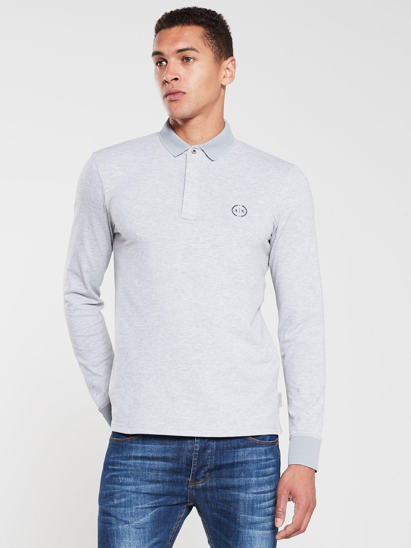 armani jeans long sleeve polo