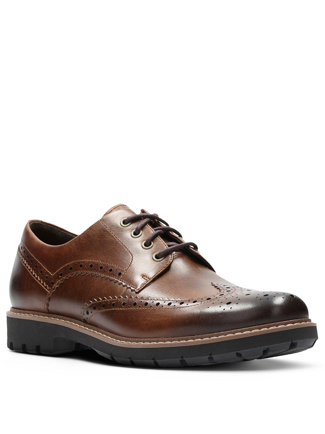 Clarks Batcombe Wing Shoes - Dark Tan | very.co.uk