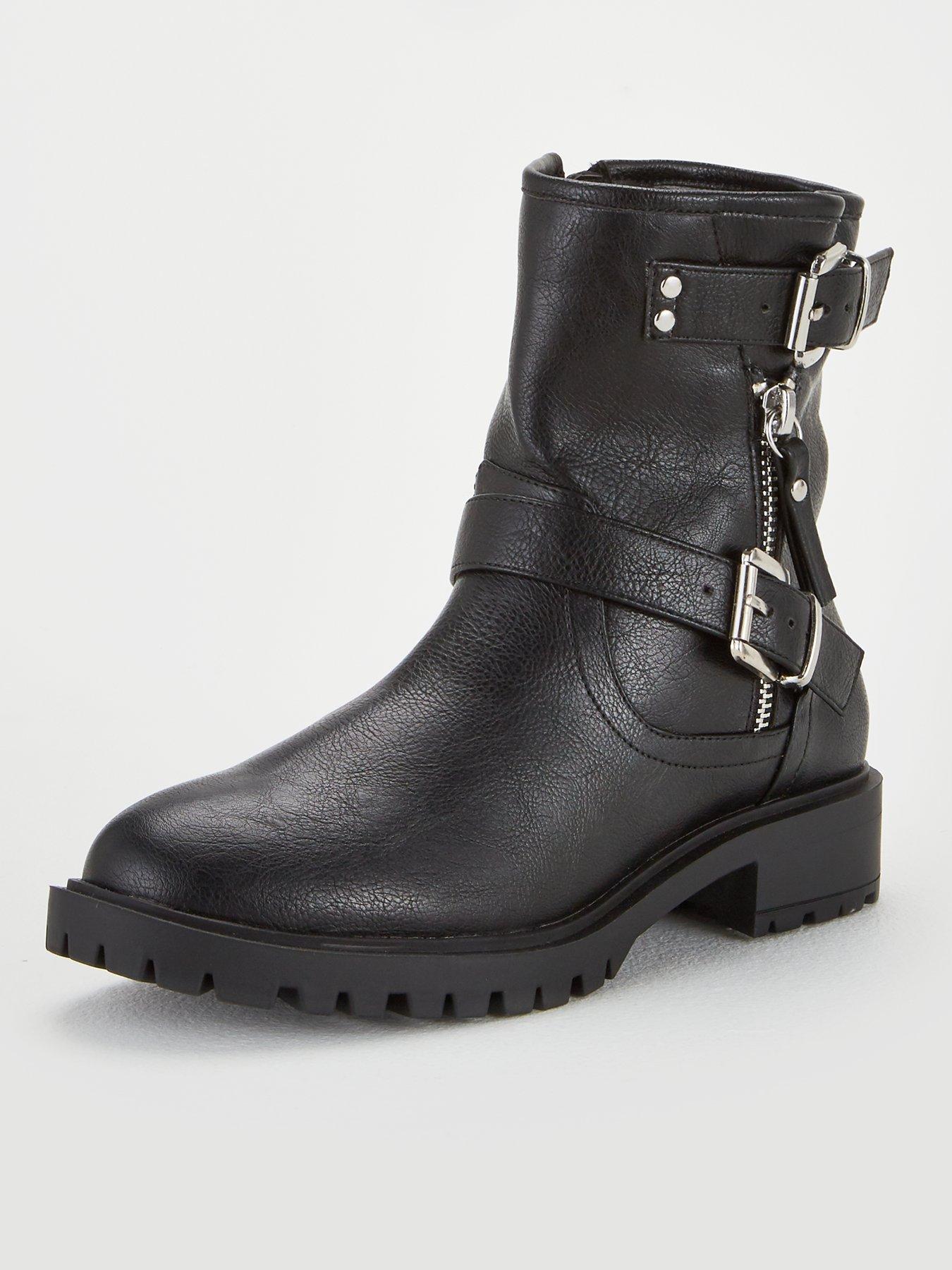 black lace up boots no heel