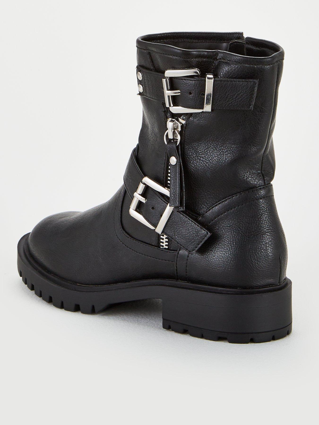 next black biker boots