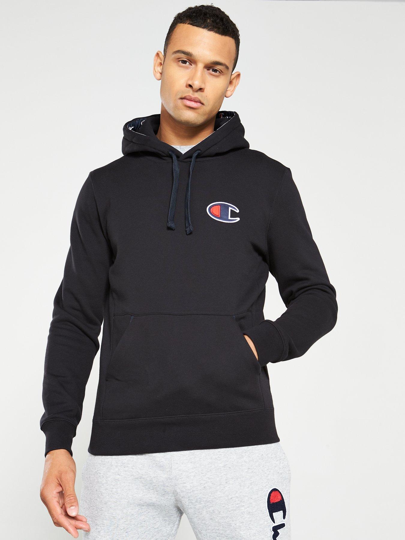 champion sleeve logo overhead hoodie