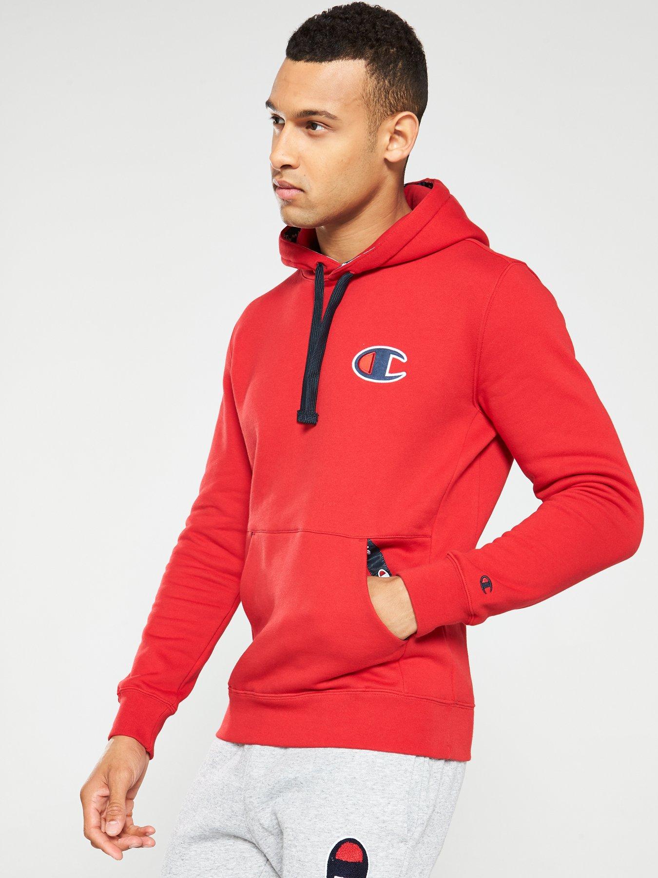 champion sleeve logo overhead hoodie