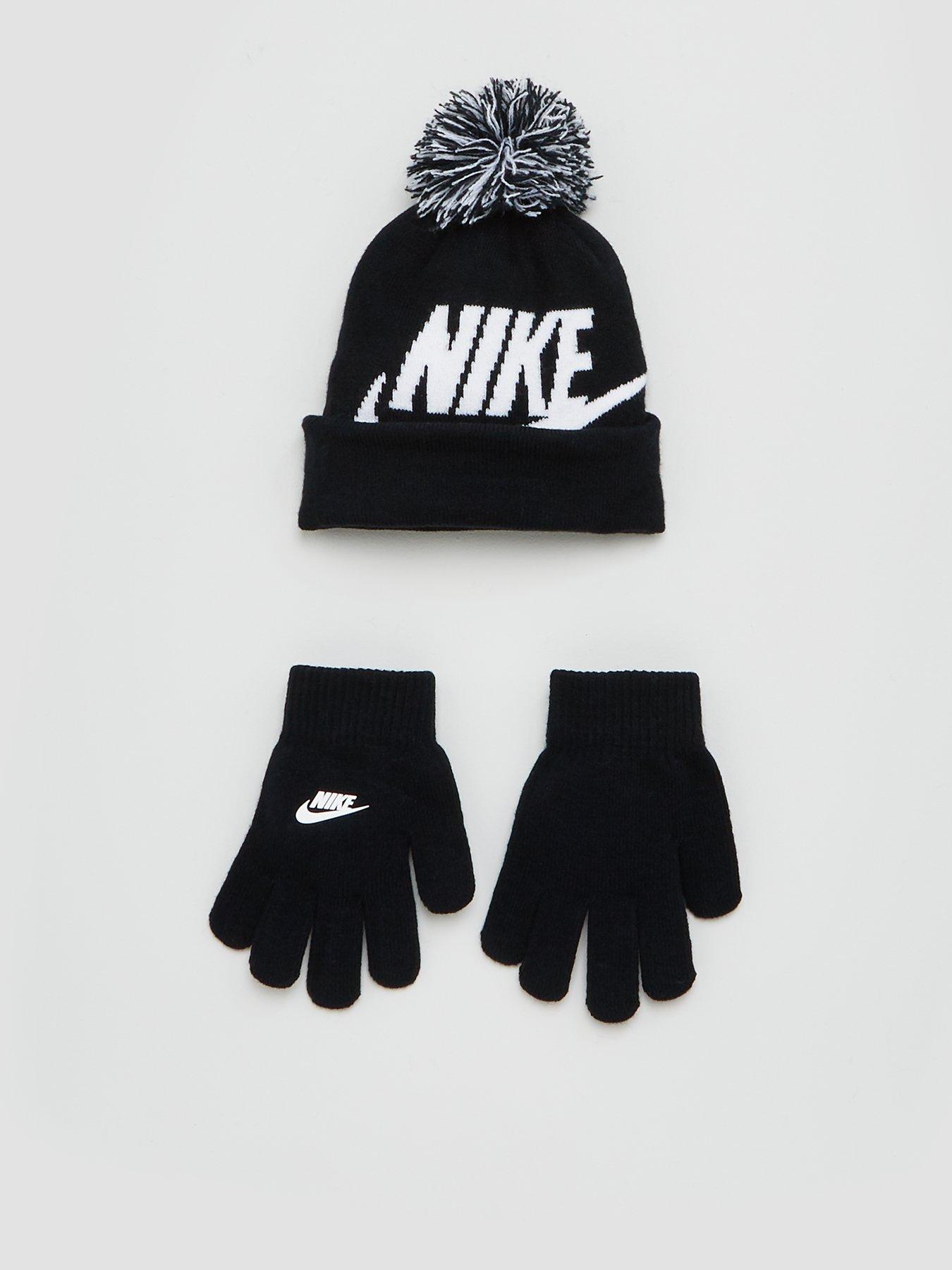 nike swoosh beanie black