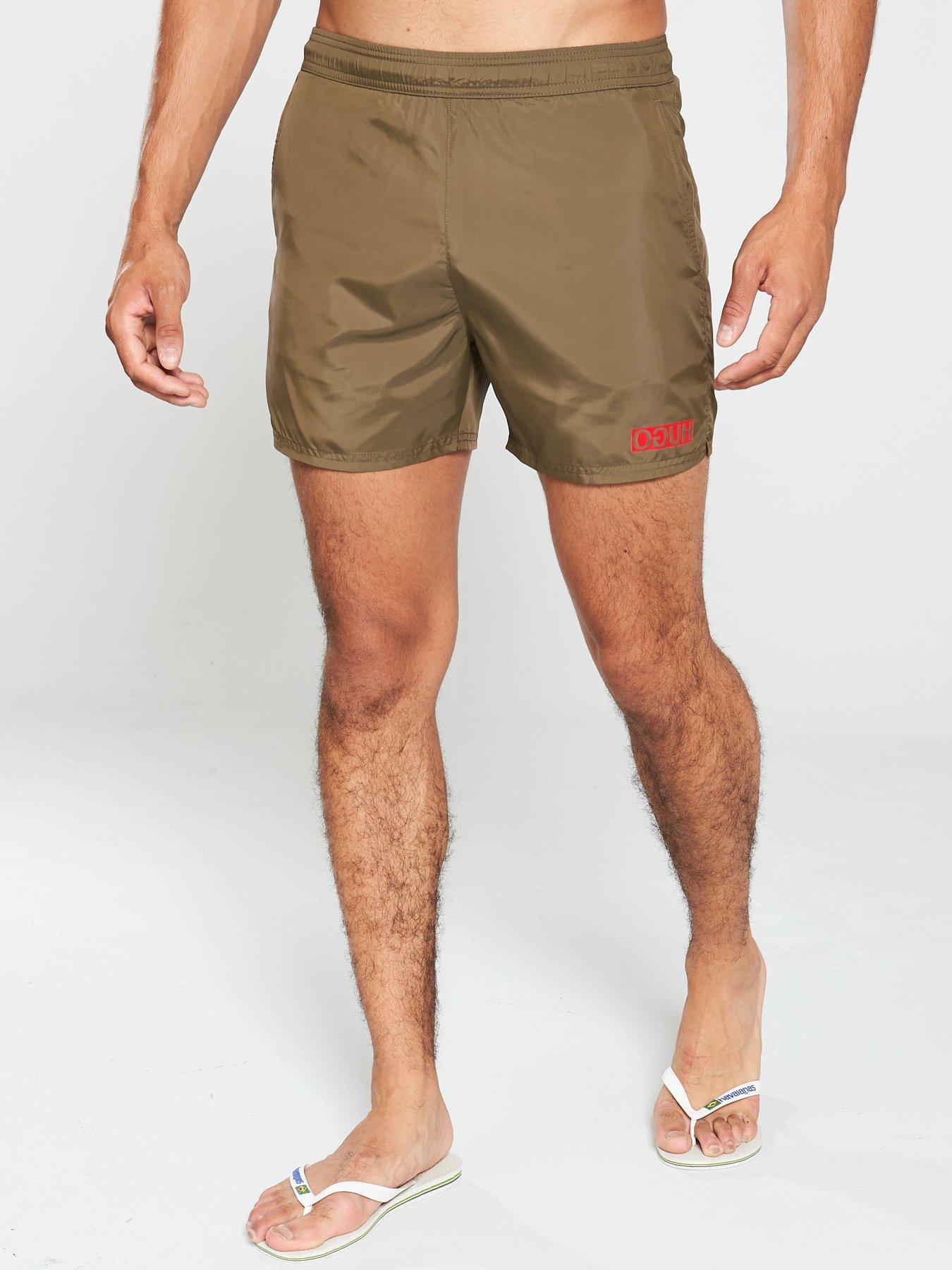 hugo boss khaki swim shorts