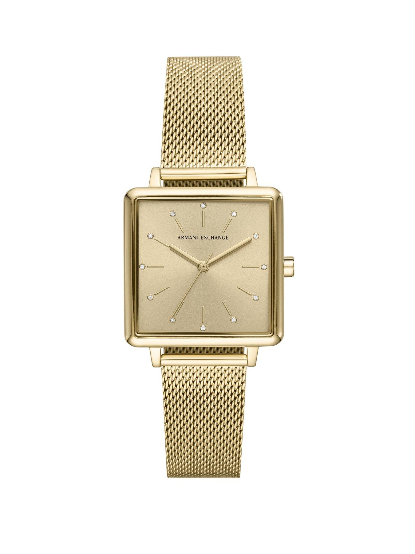 armani mesh watch womens