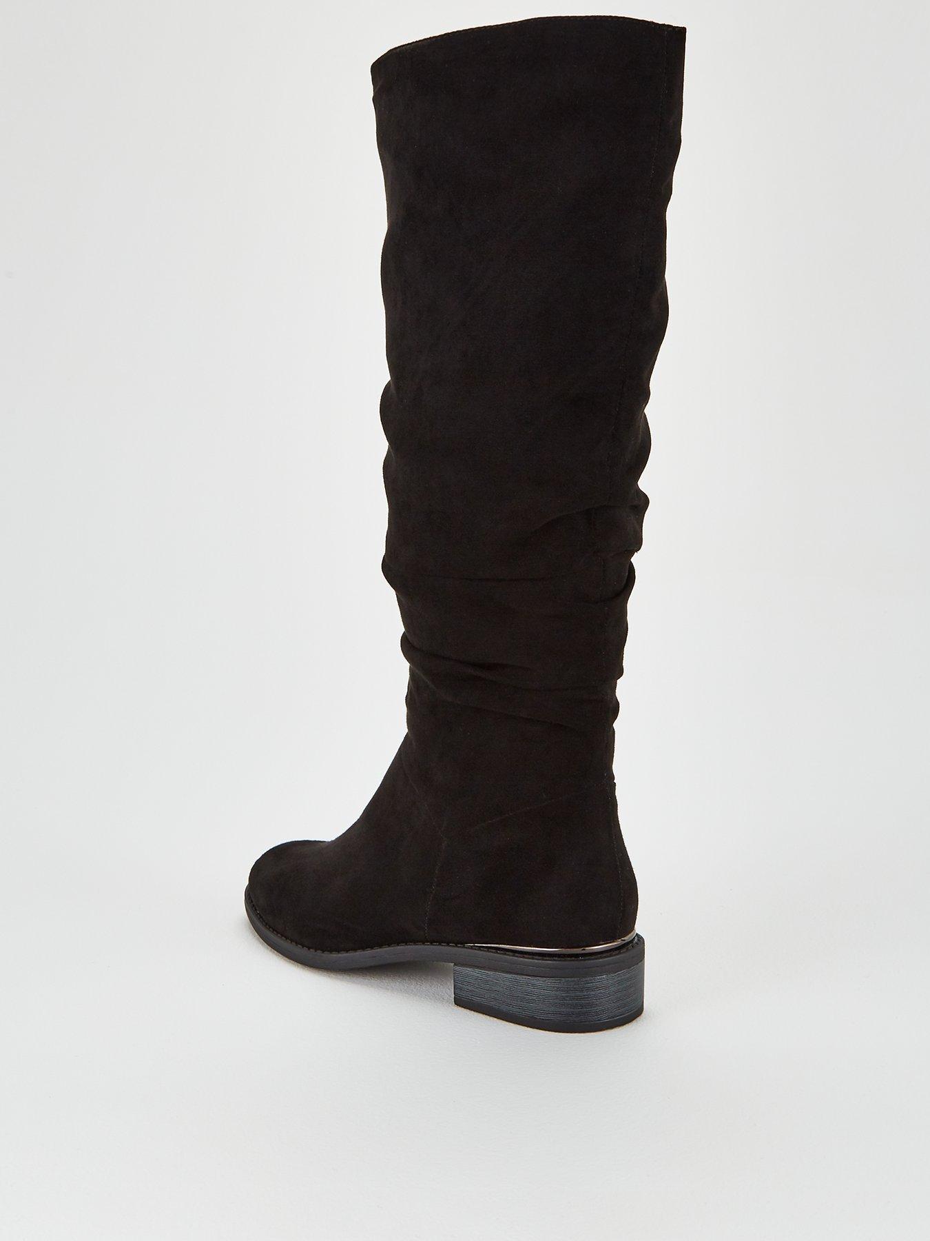 wide leather boots uk