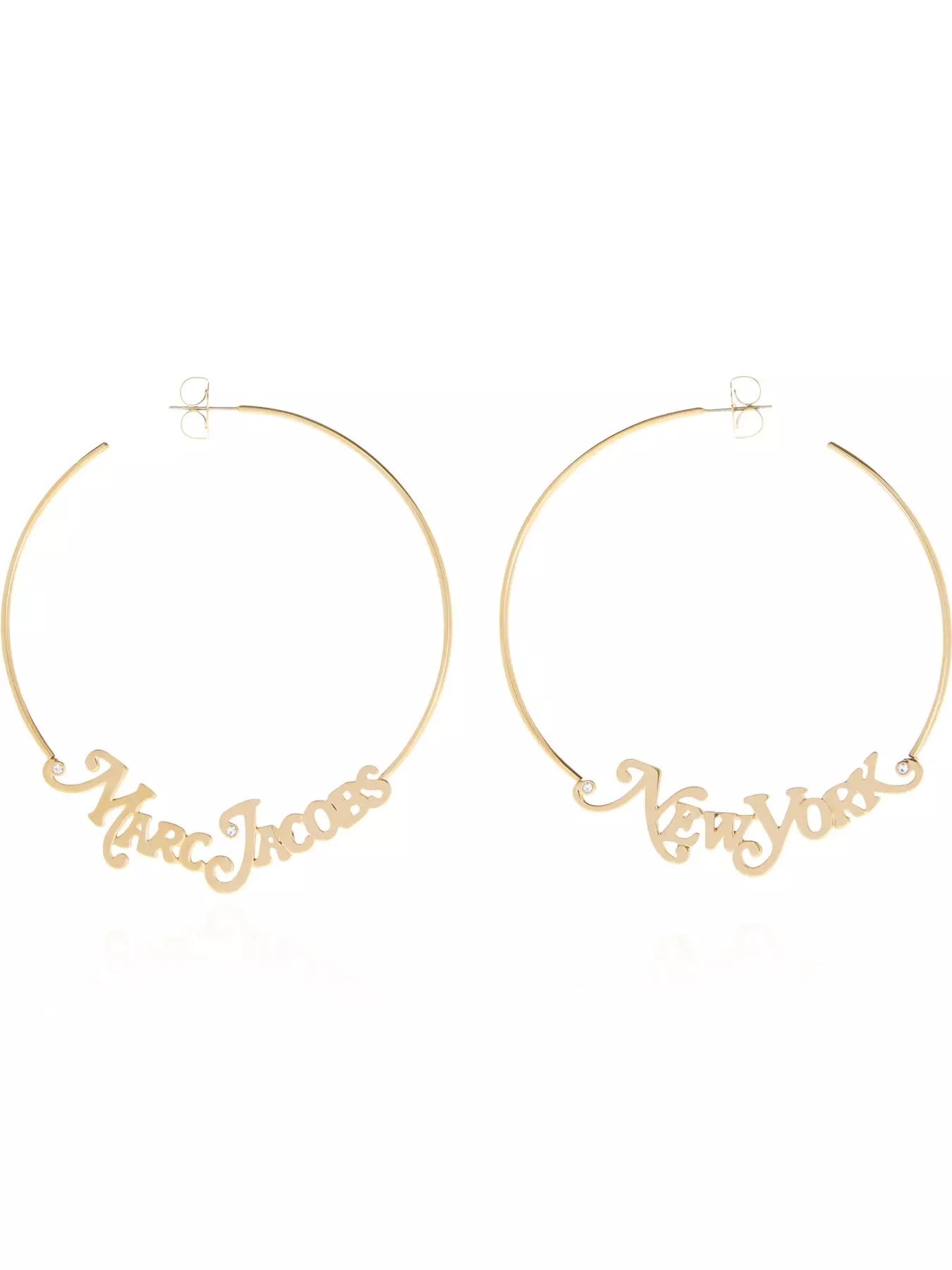 Marc Jacobs The Logo Hoop Earrings Gold Very Co Uk