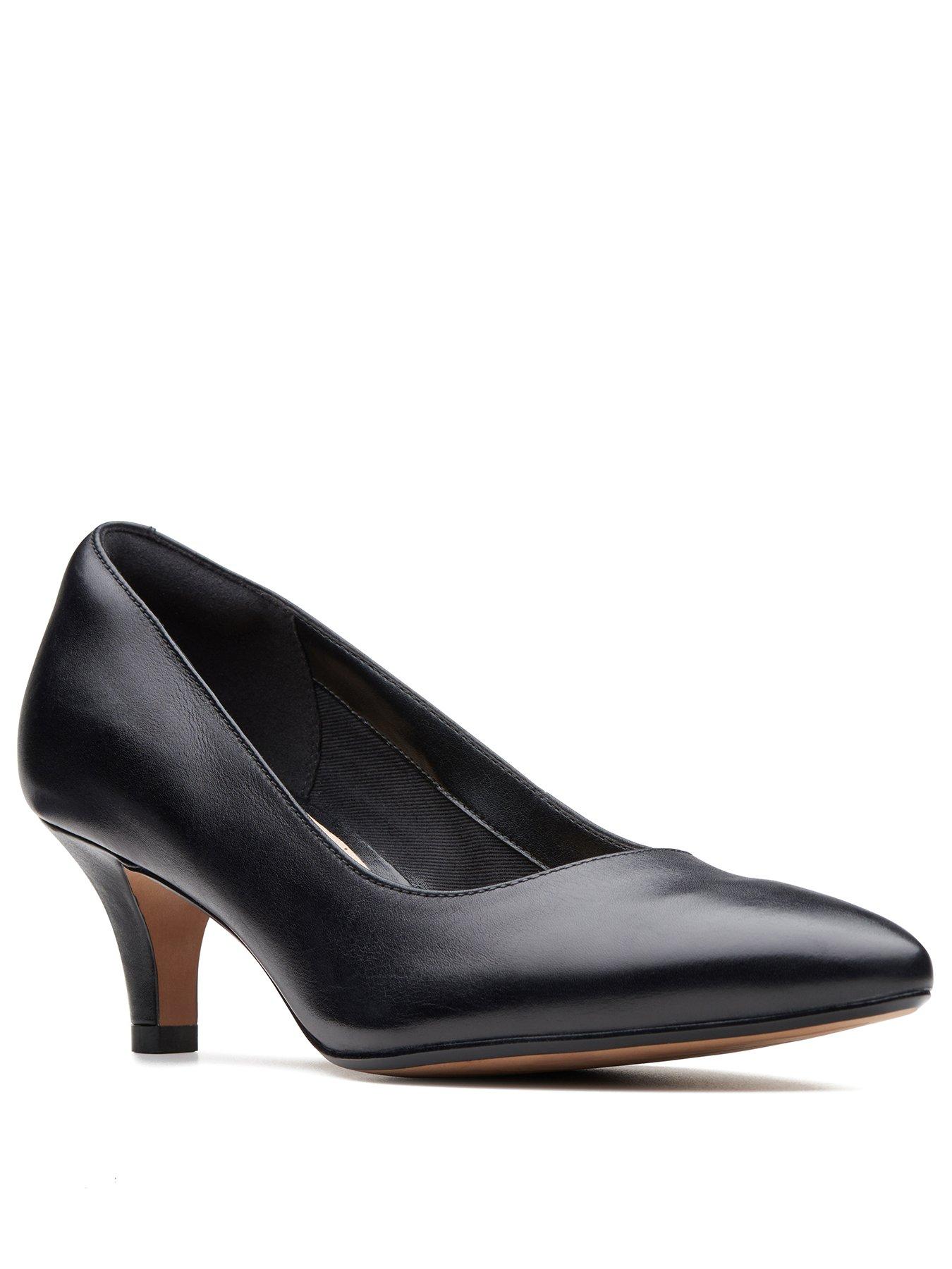black mid heel shoes uk