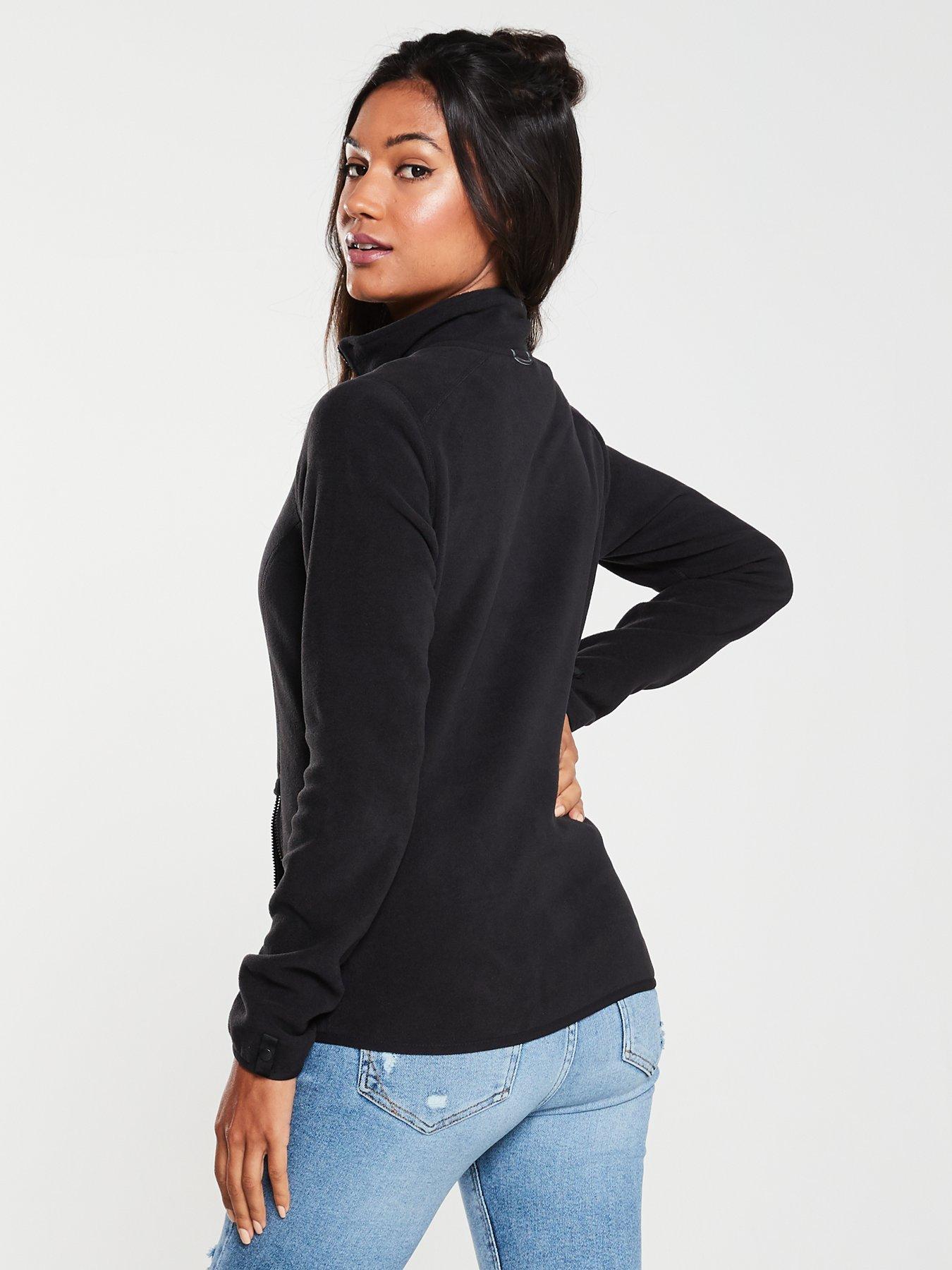 the north face women's 100 glacier full zip fleece black