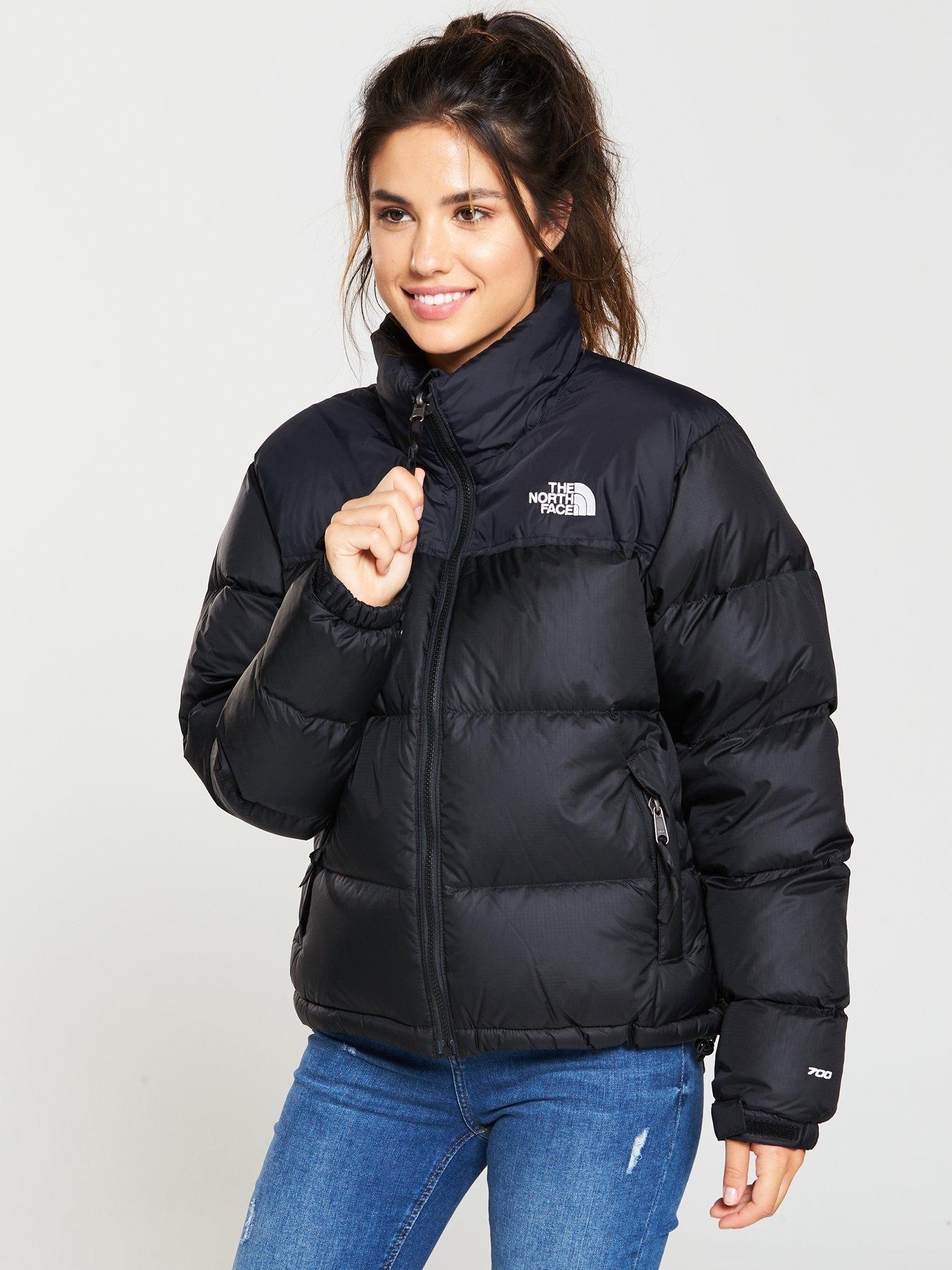 all black north face puffer jacket