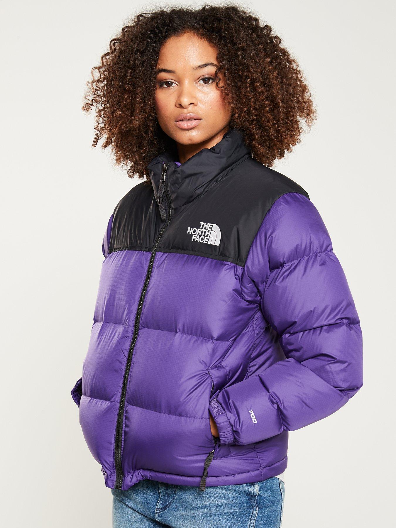 north face purple nuptse jacket