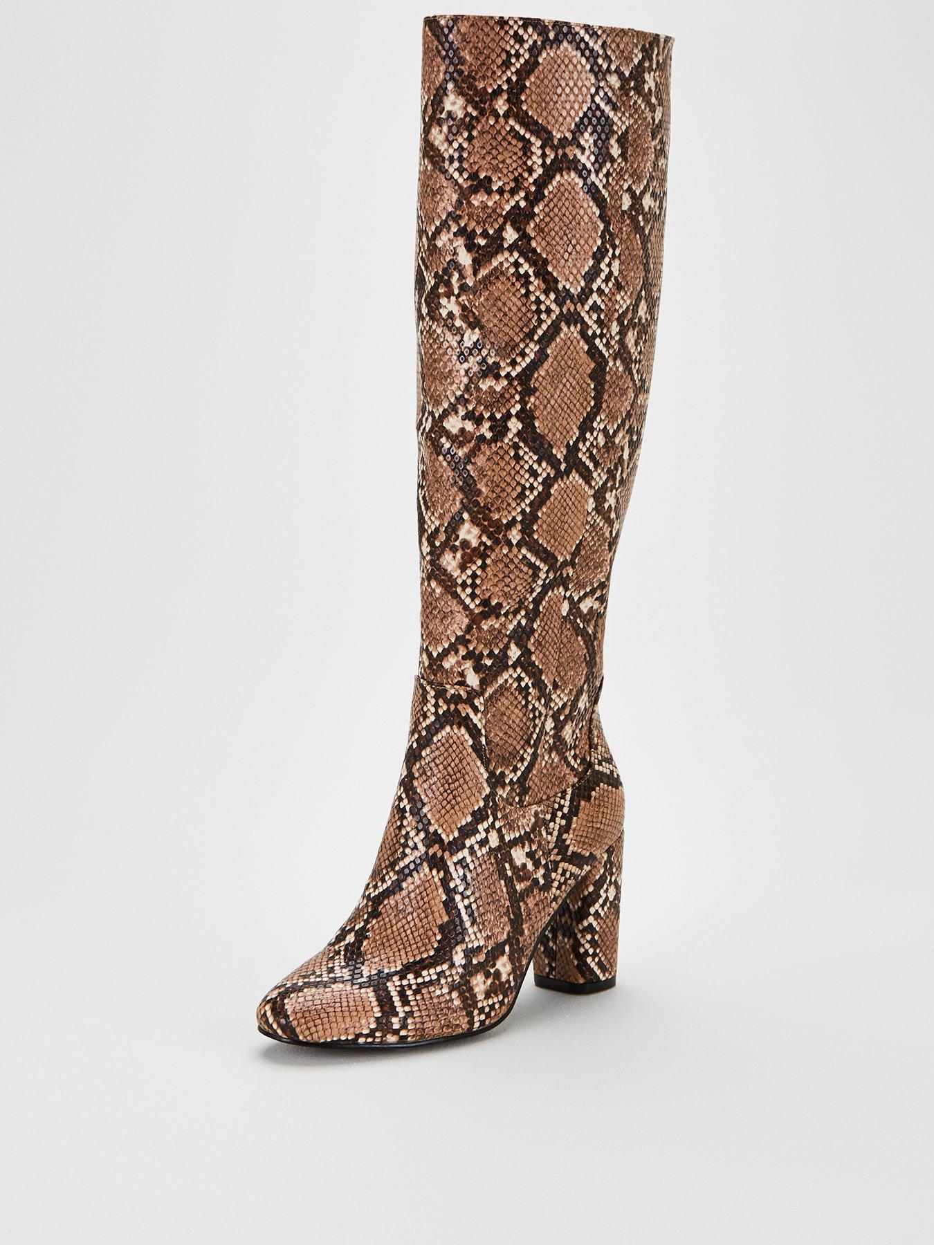 snake print boots uk