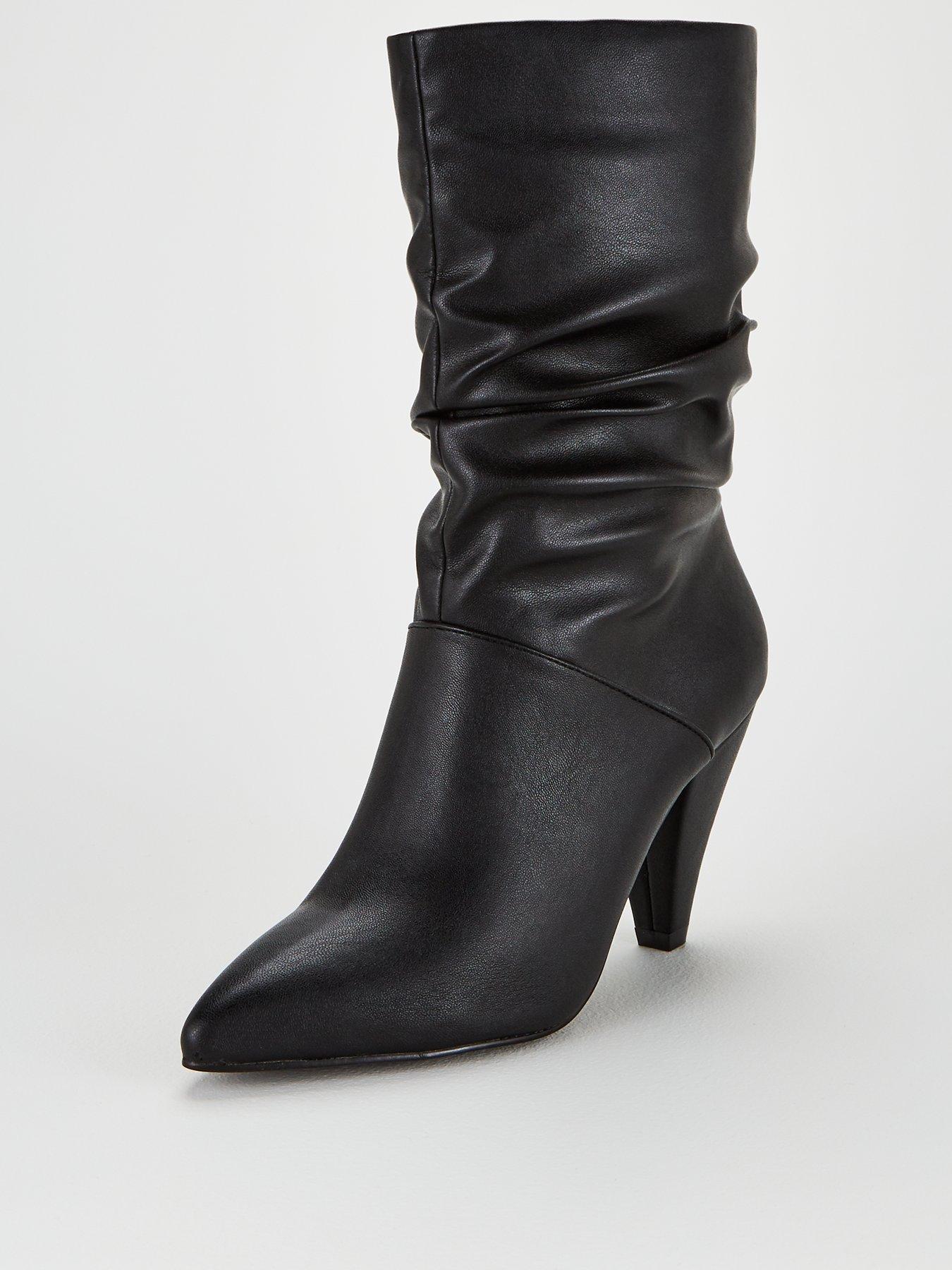 slouch heeled boots uk