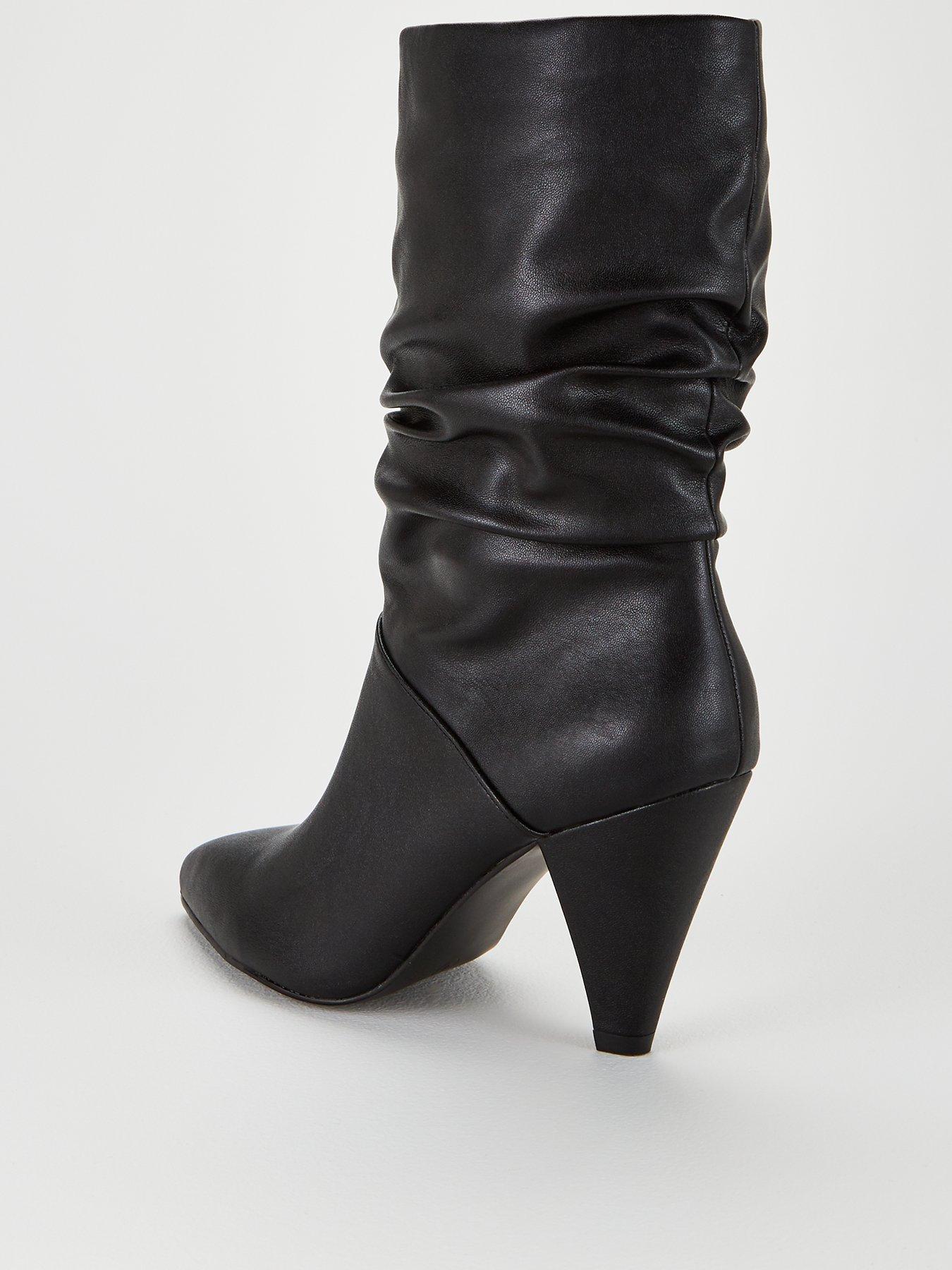 cone heel boots uk