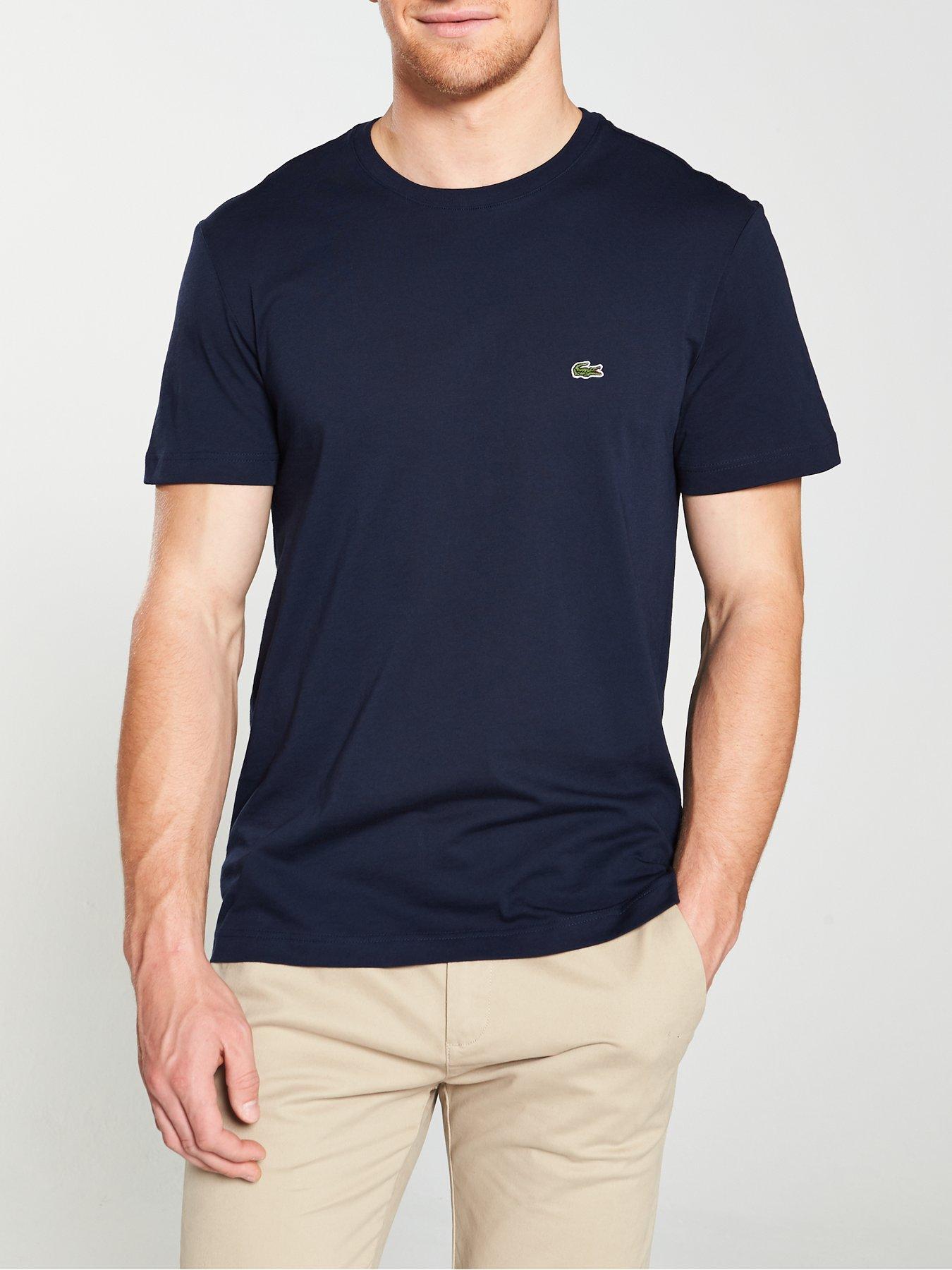 Lacoste Sportswear Cotton Small Logo Shirt - Navy | very.co.uk