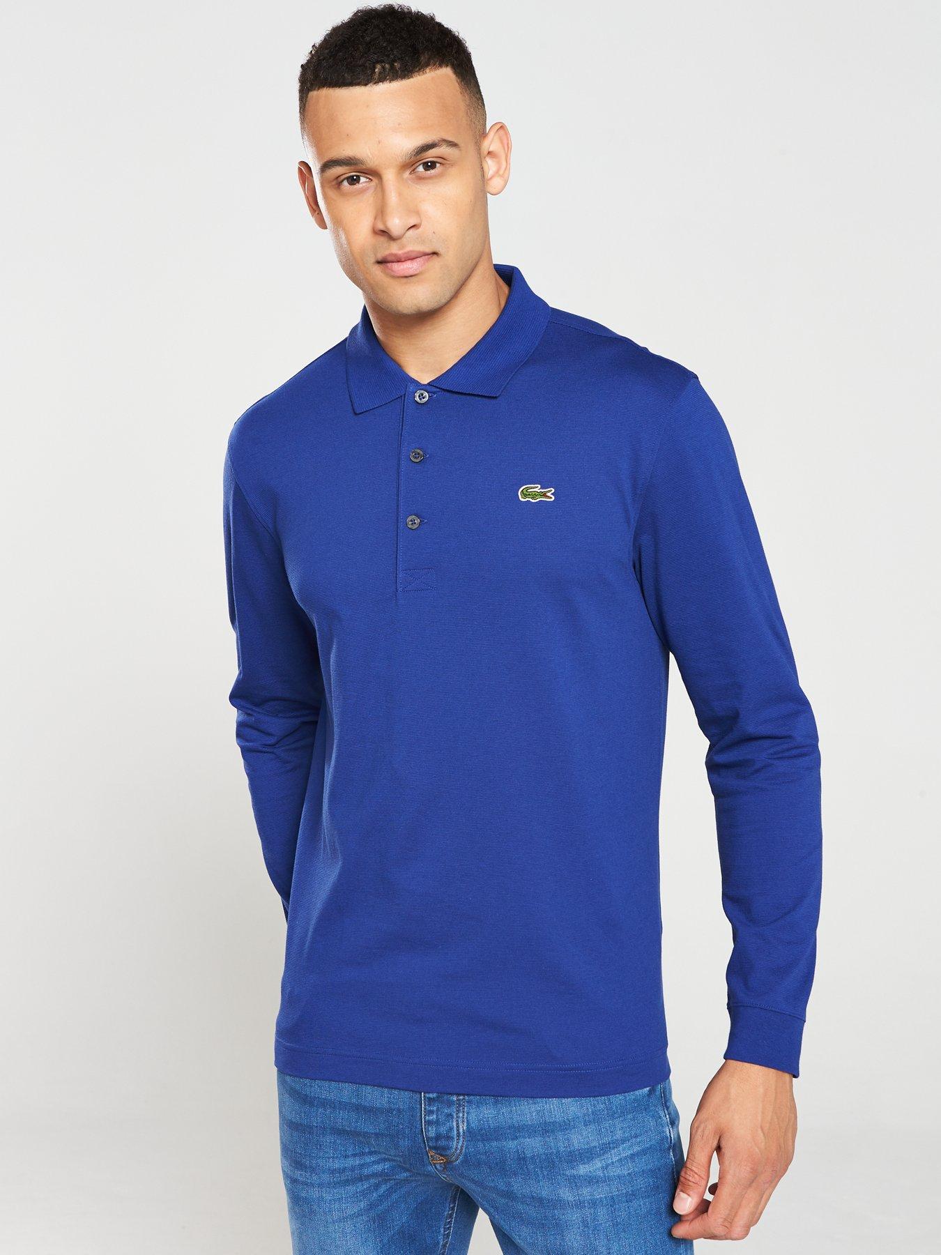 royal blue lacoste polo