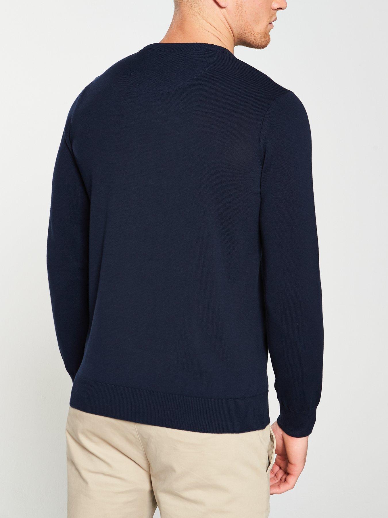 lacoste collared knitted jumper