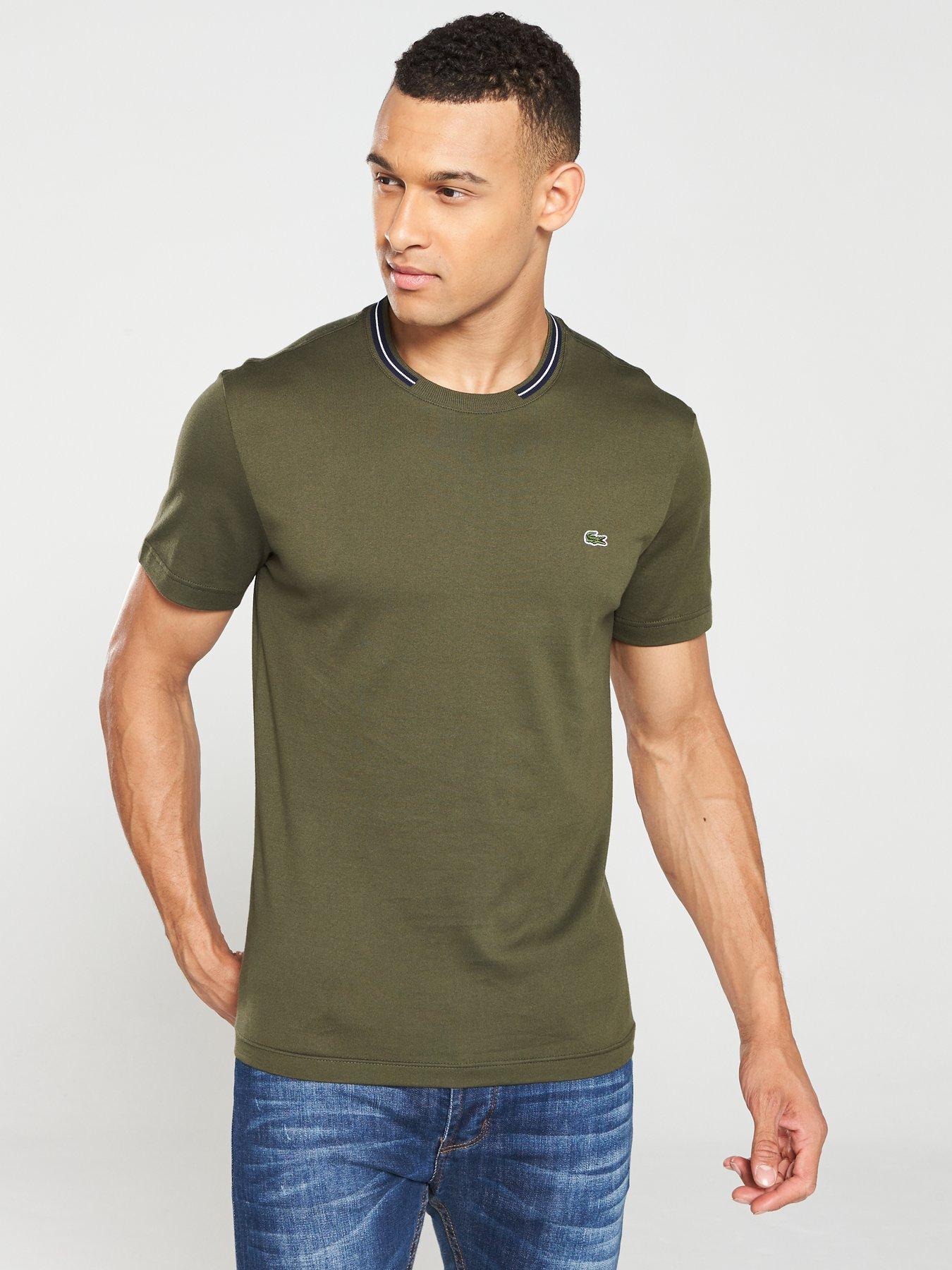 khaki green lacoste t shirt