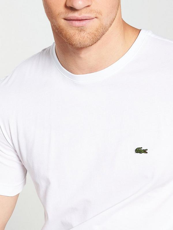 Lacoste Cotton Small Logo T Shirt - White | Very.co.uk