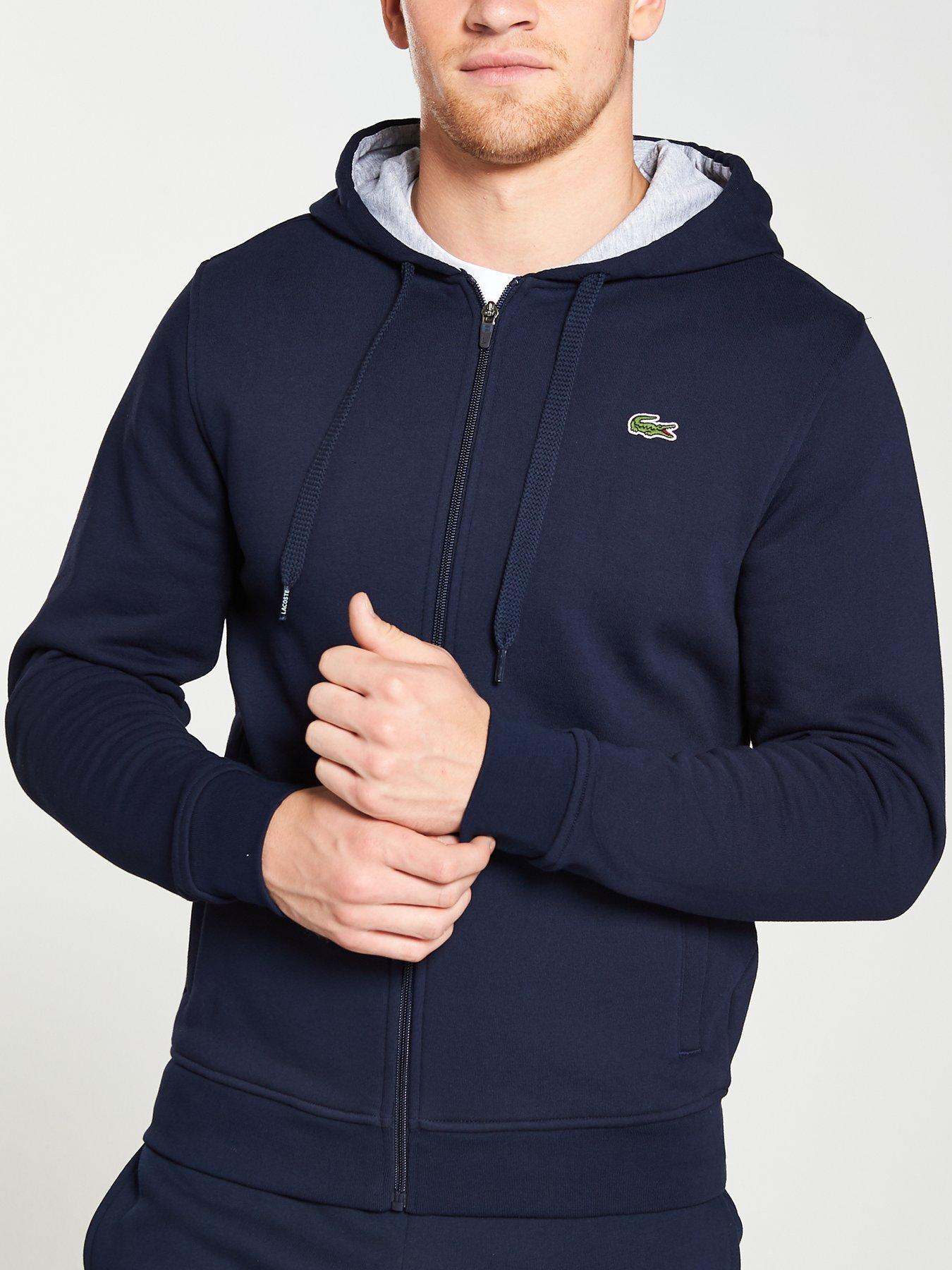 Lacoste Sport Small Logo Hoodie - Navy 