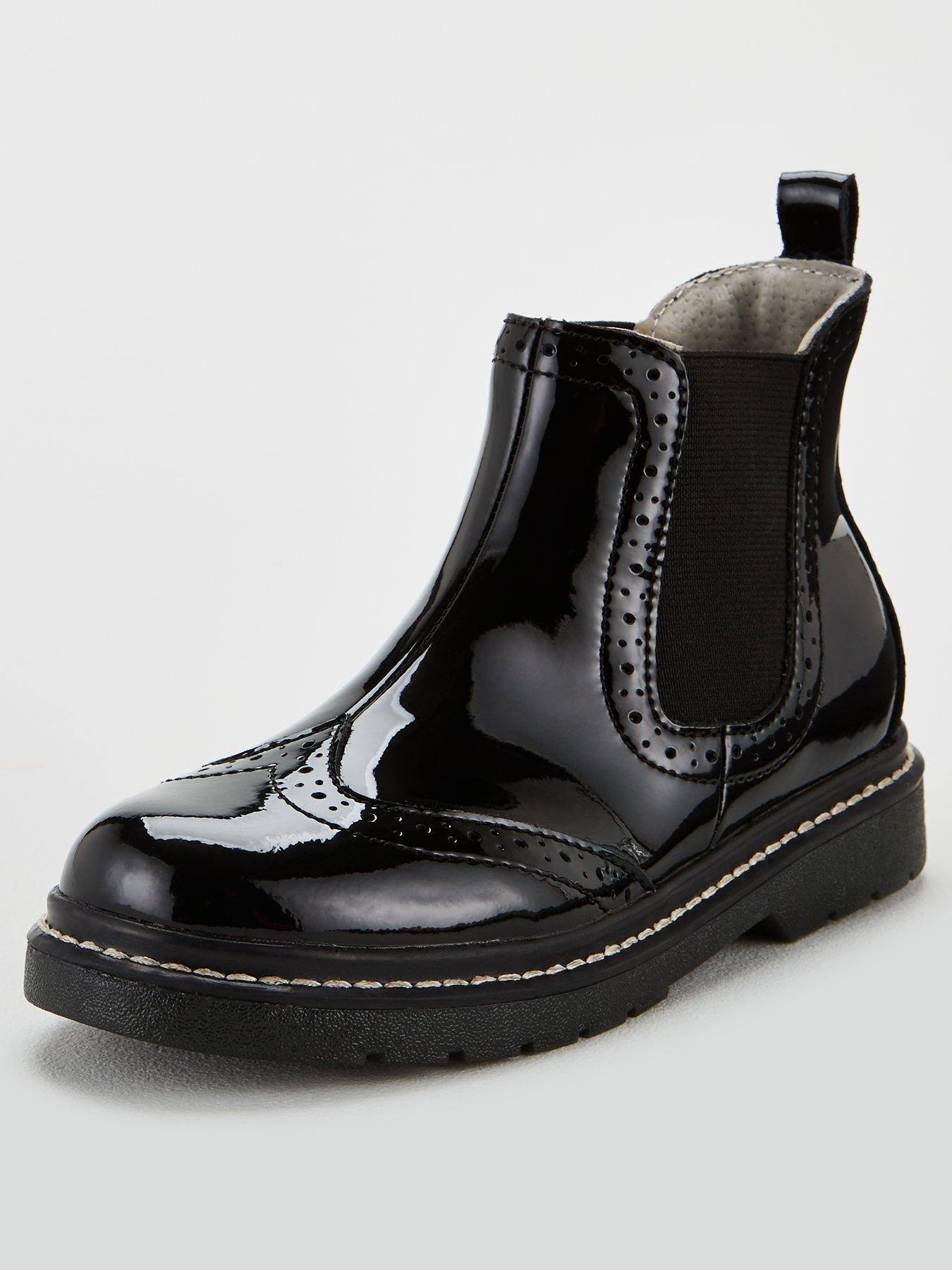 womens patent chelsea boots