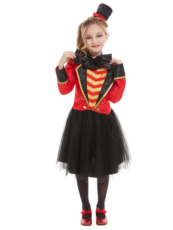 front image of girls-deluxe-ringmaster-costume