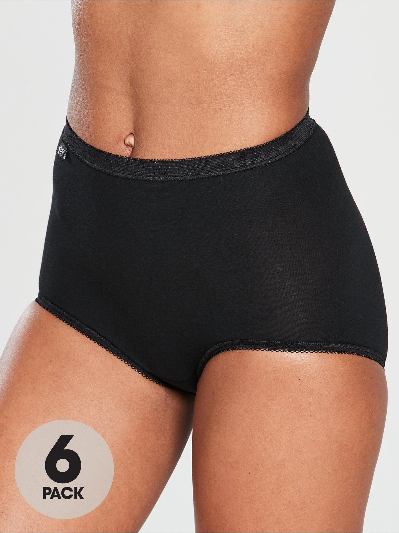 Yacht & Smith 9 Pack of Womens Cotton Underwear Black Panty Briefs