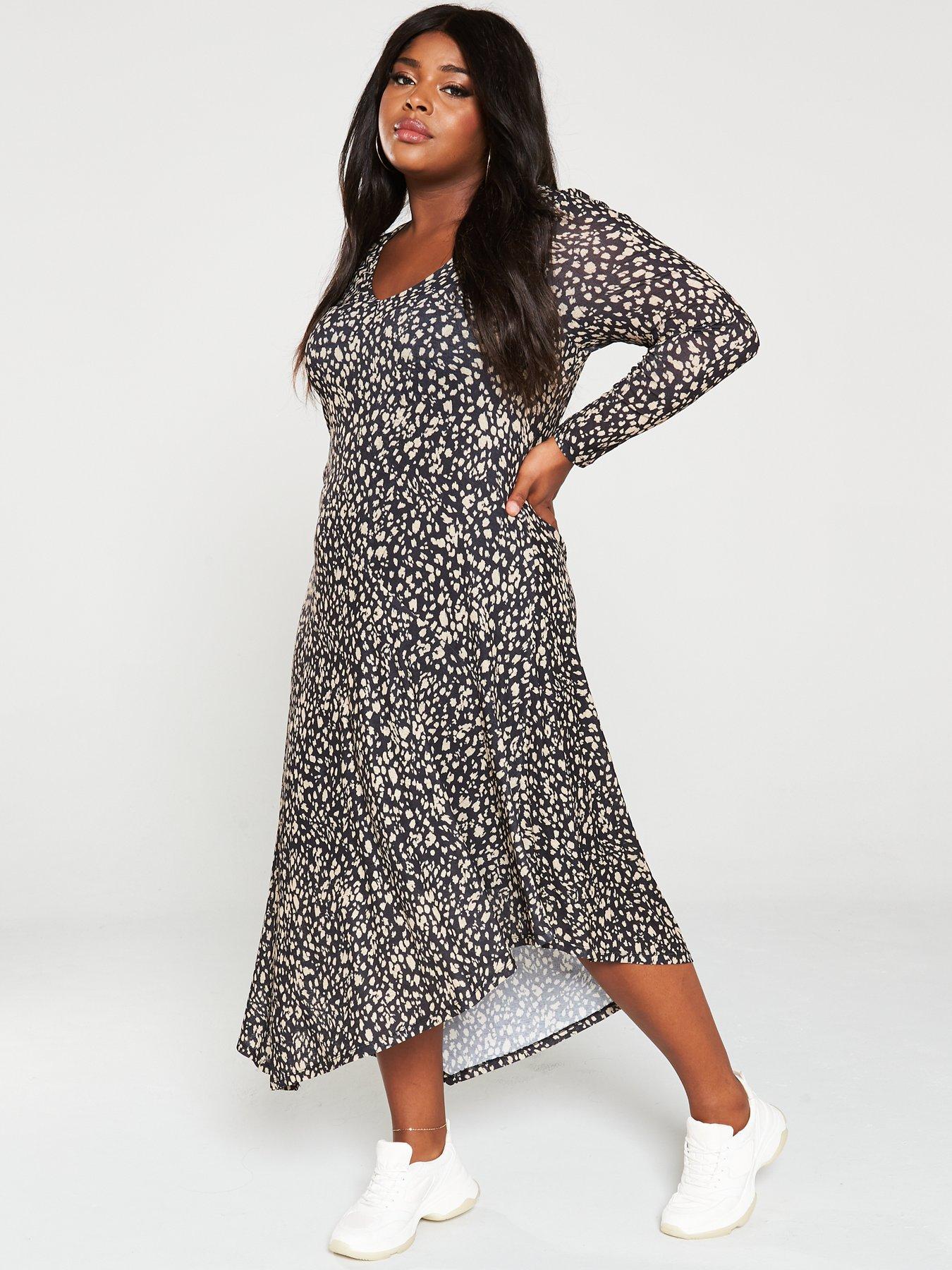 asymmetric jersey dress