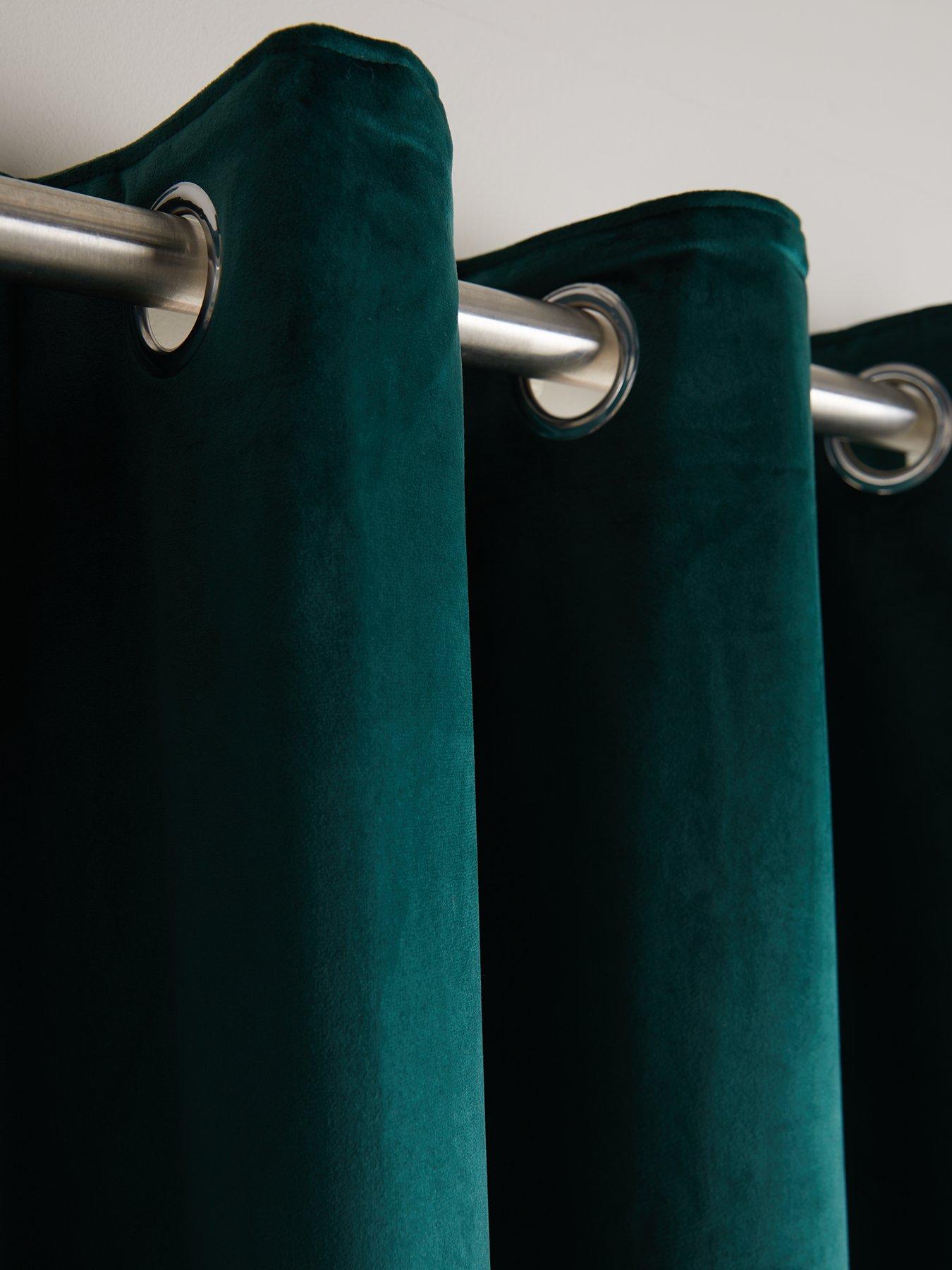 Image 4 of 4 of Very Home Thermal Velour Eyelet Lined Curtains