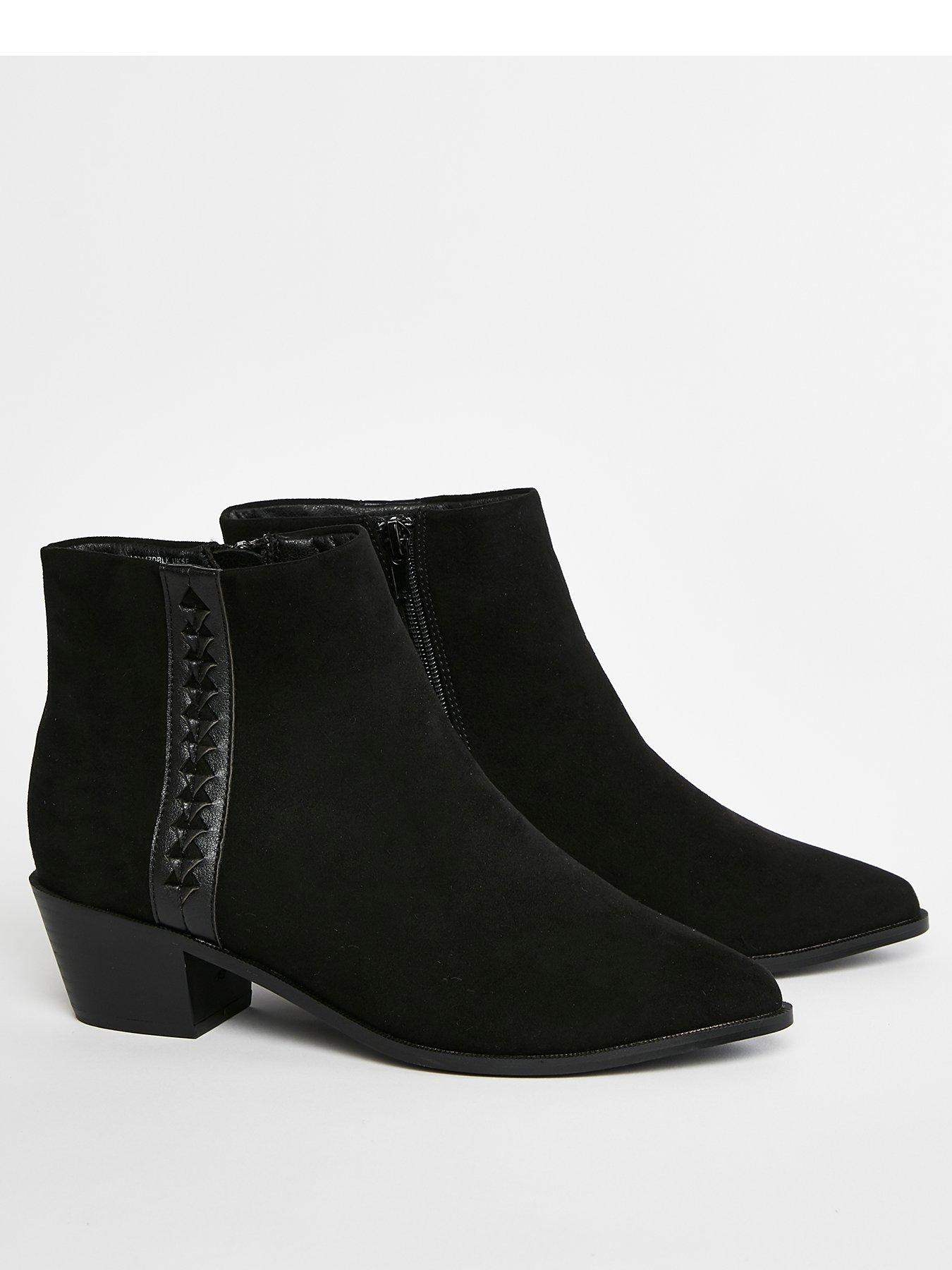 pointed black ankle boots uk