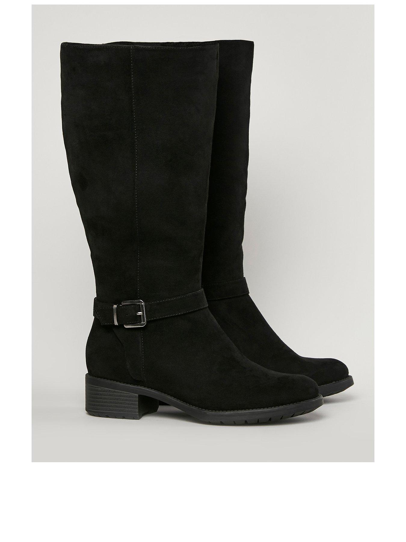 evans wide fit knee high boots