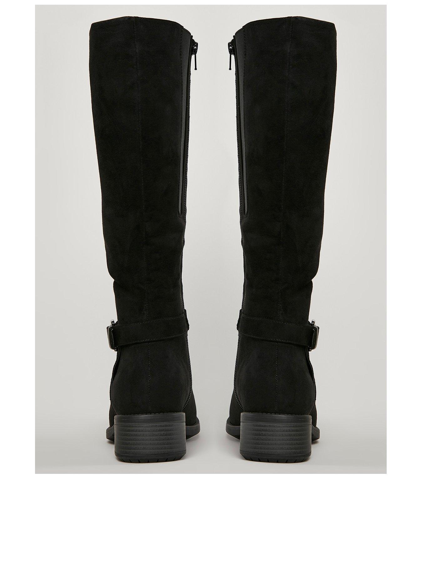 evans wide fit knee high boots