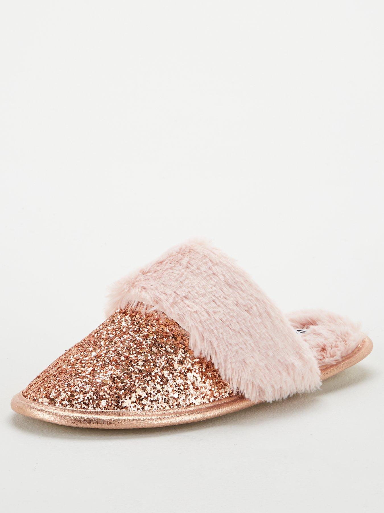 pink mule slippers