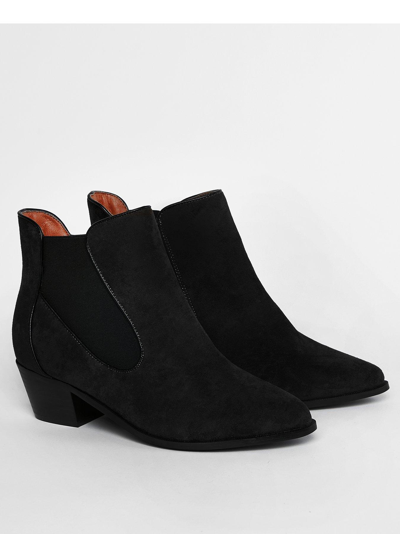 wide fit black ankle boots uk
