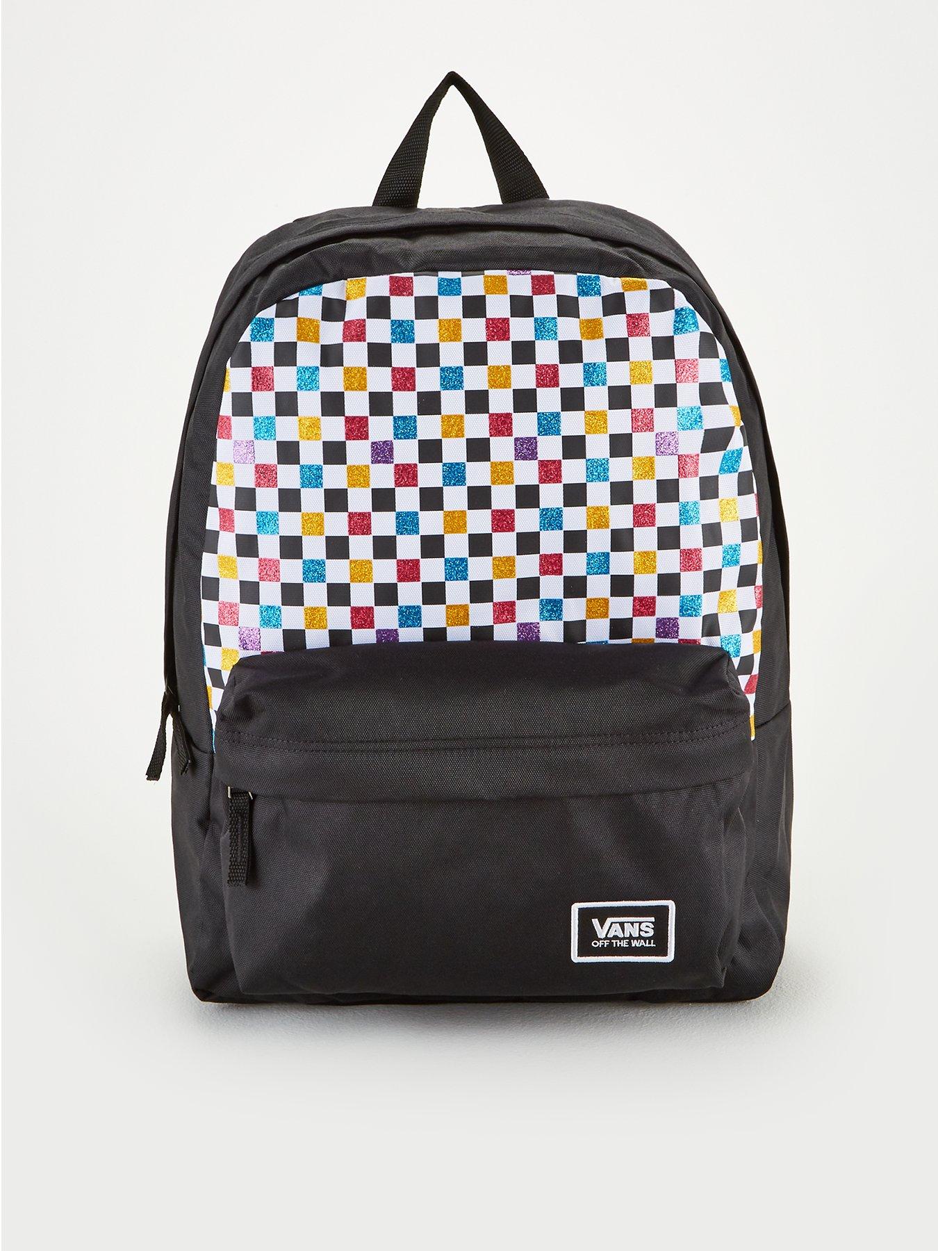 vans rainbow backpack in black