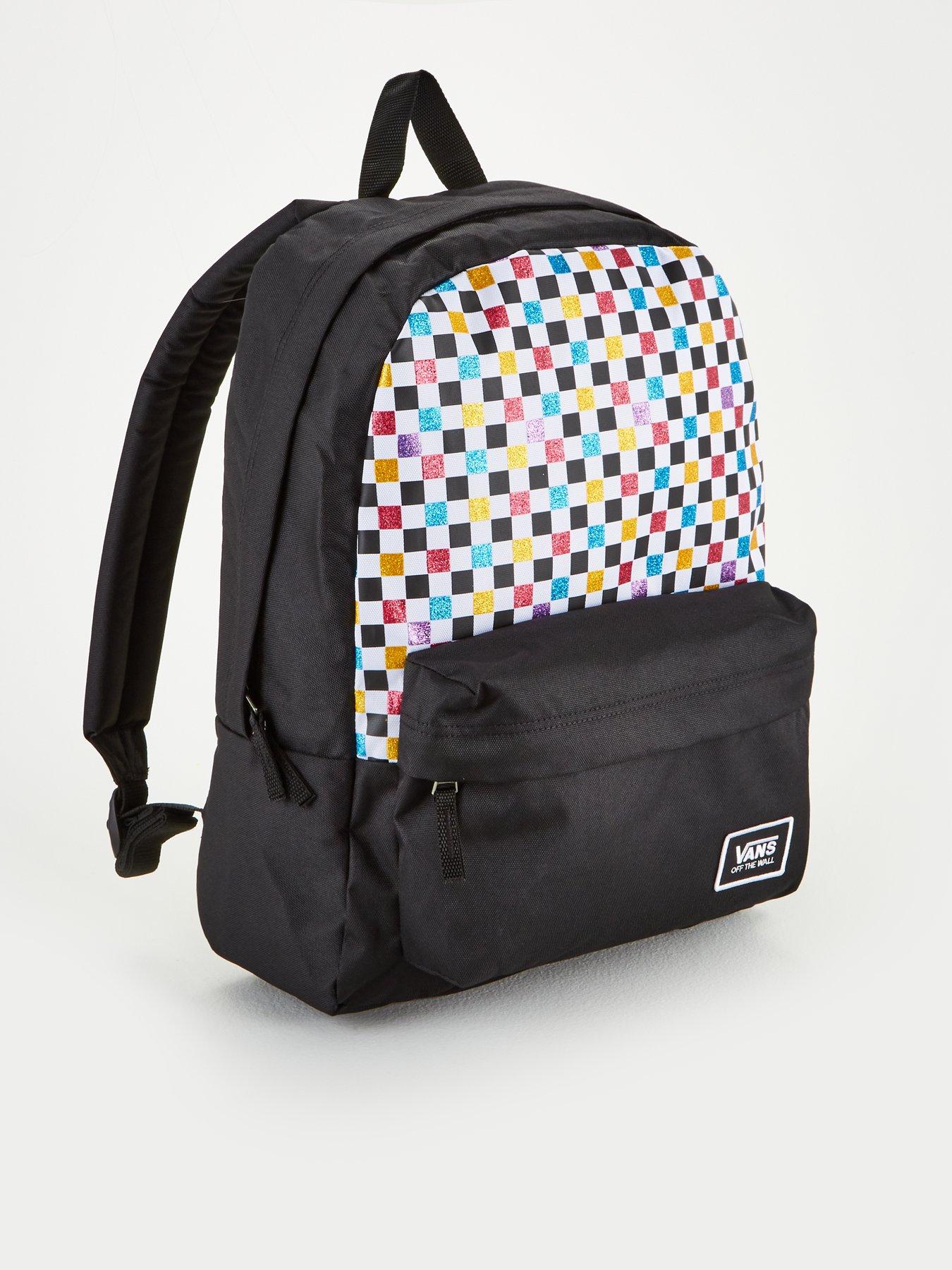 rainbow checkerboard vans backpack