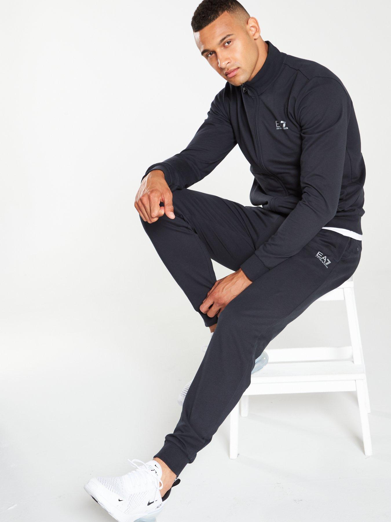 emporio armani lounge tracksuit navy