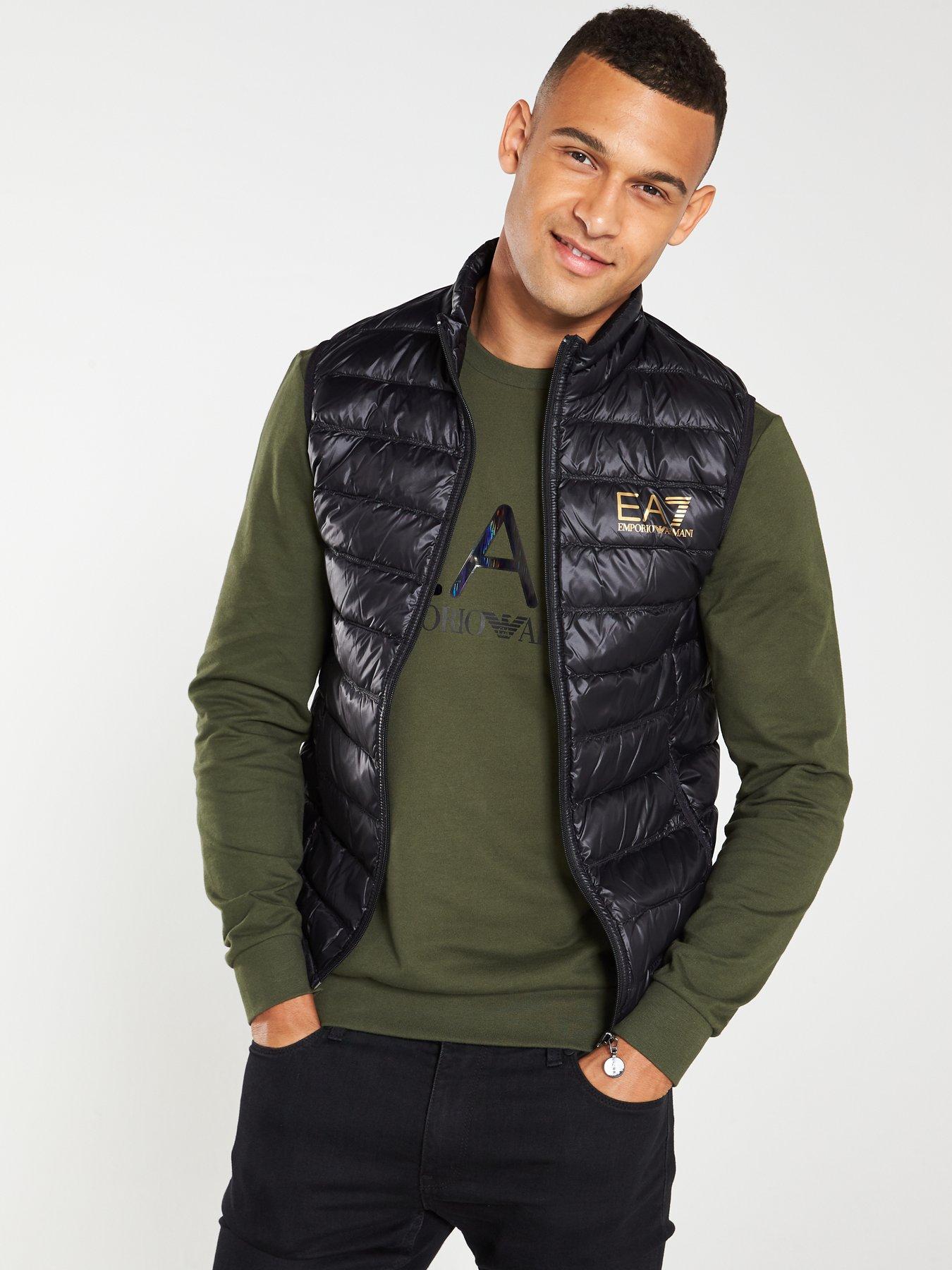 armani gilet black