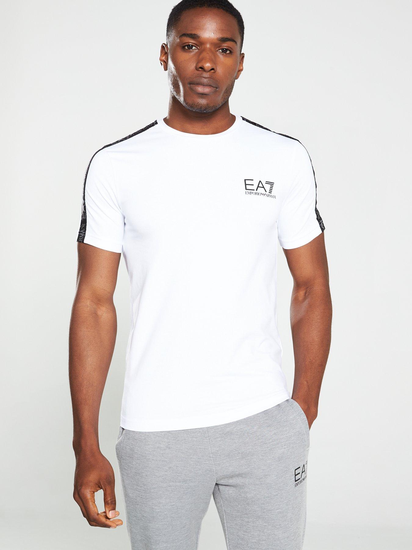 mens white ea7 t shirt