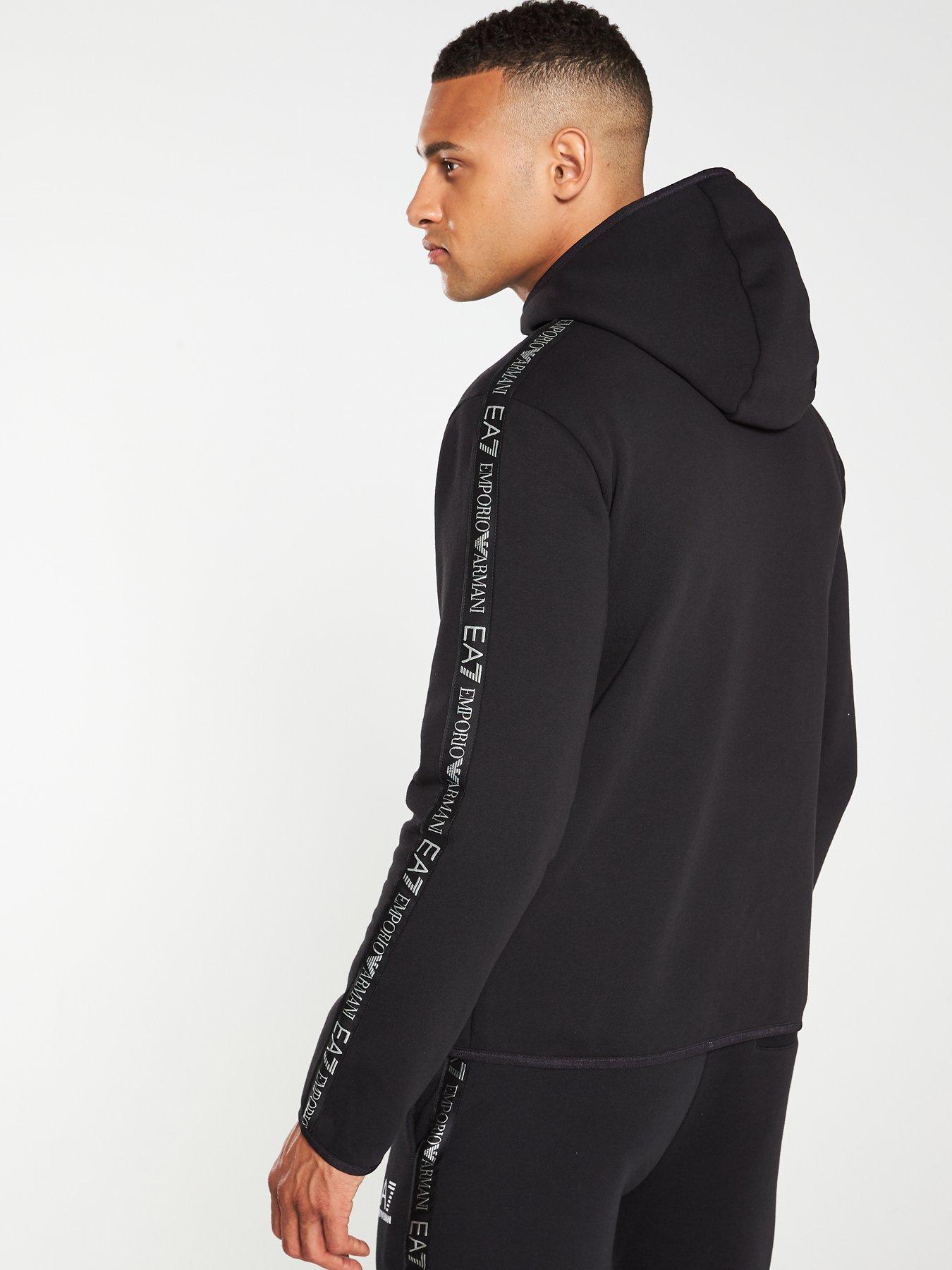 emporio armani full zip hoodie black