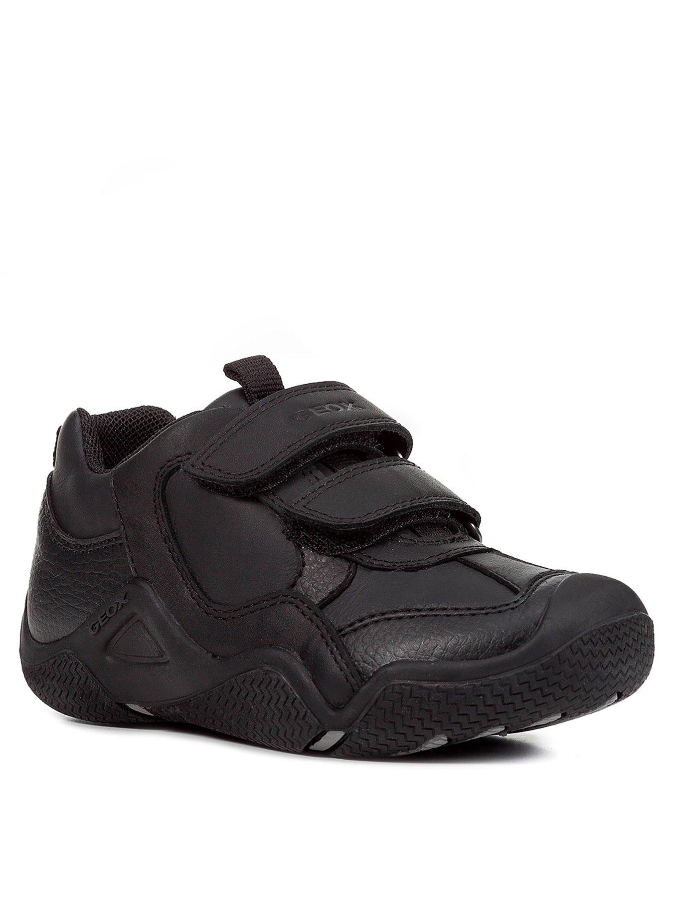 Geox Wader Leather Strap School Shoes - Black | very.co.uk