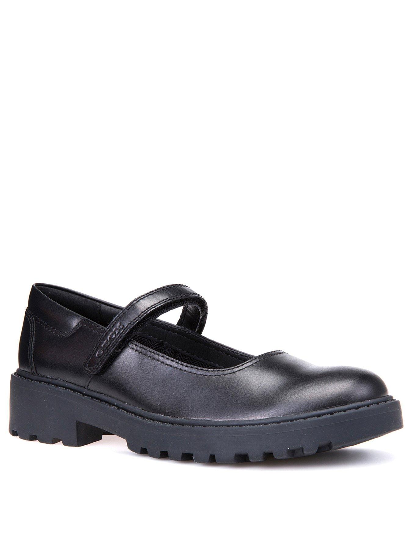  Casey Leather Mary Jane School Shoes - Black