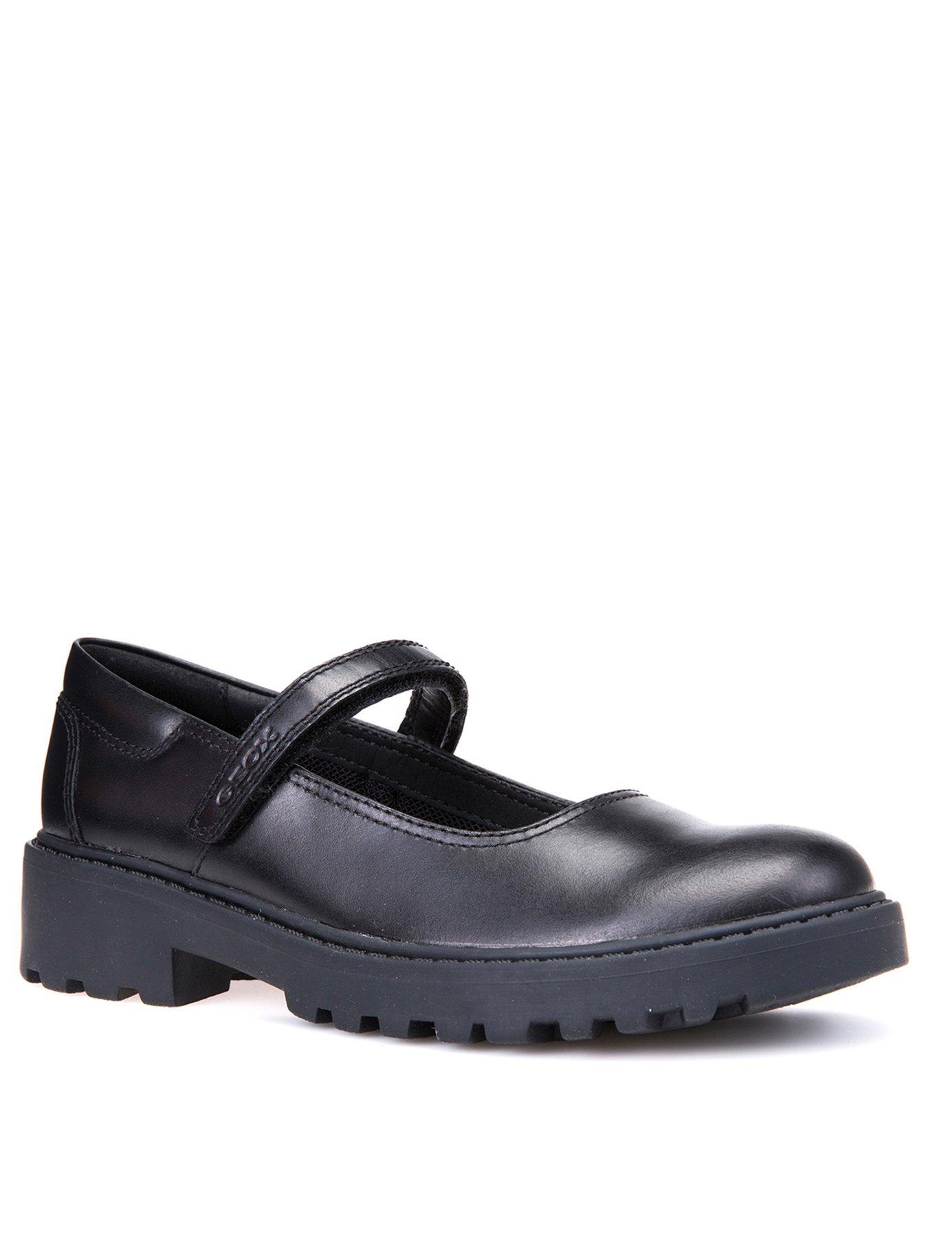 undefined Casey Leather Mary Jane School Shoes - Black