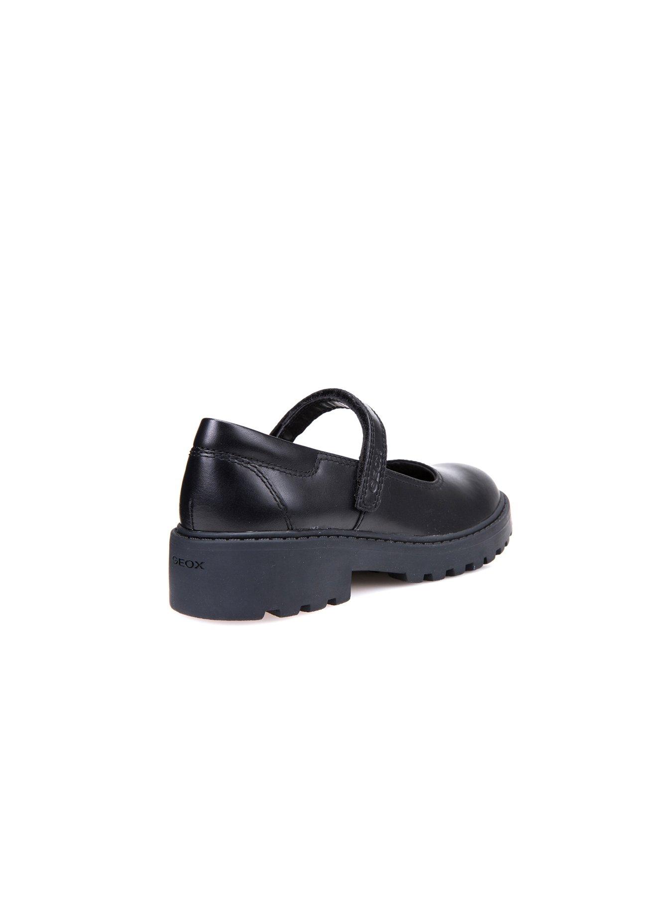 Geox Casey Leather Mary Jane School Shoes Black Very
