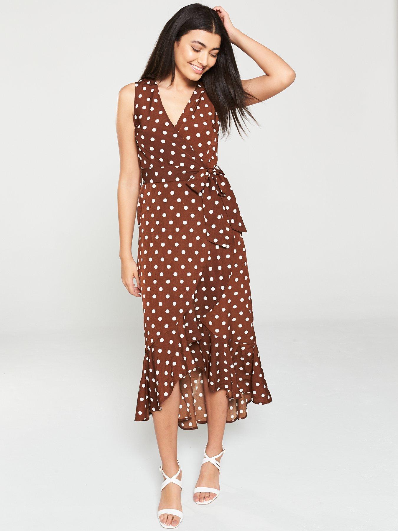 ax paris polka dot wrap dress