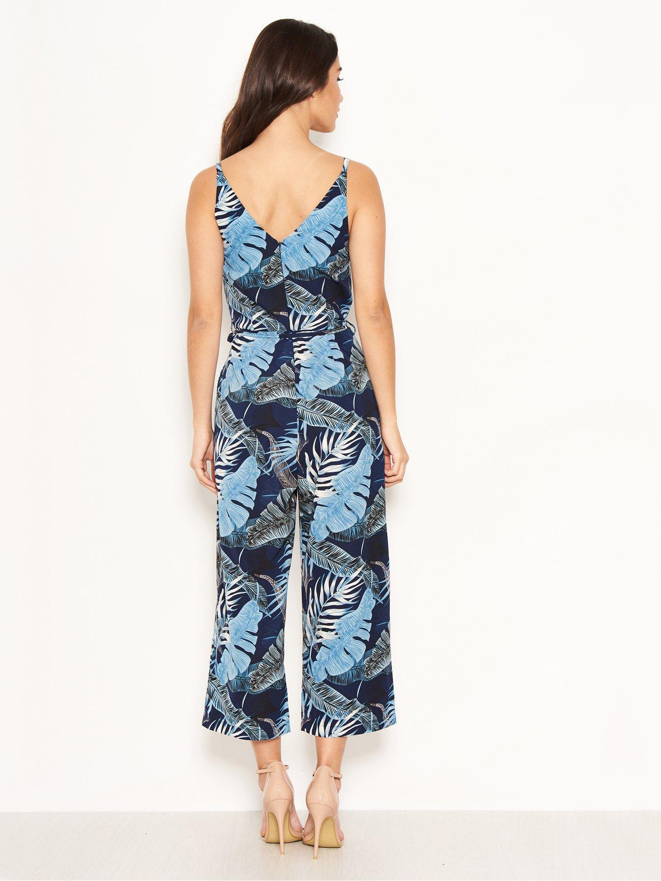 ax paris tropical print jumpsuit