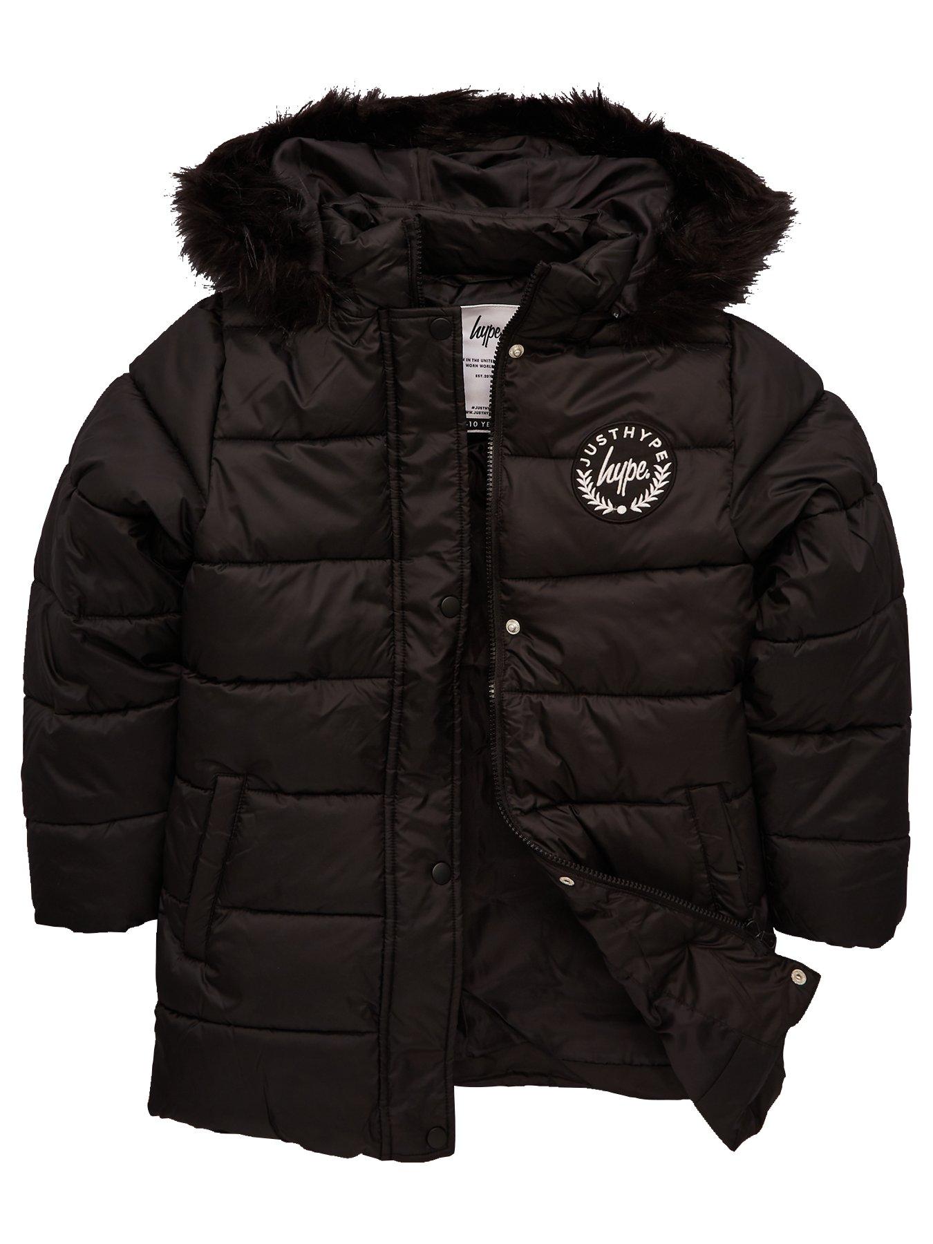 girls longline padded coat