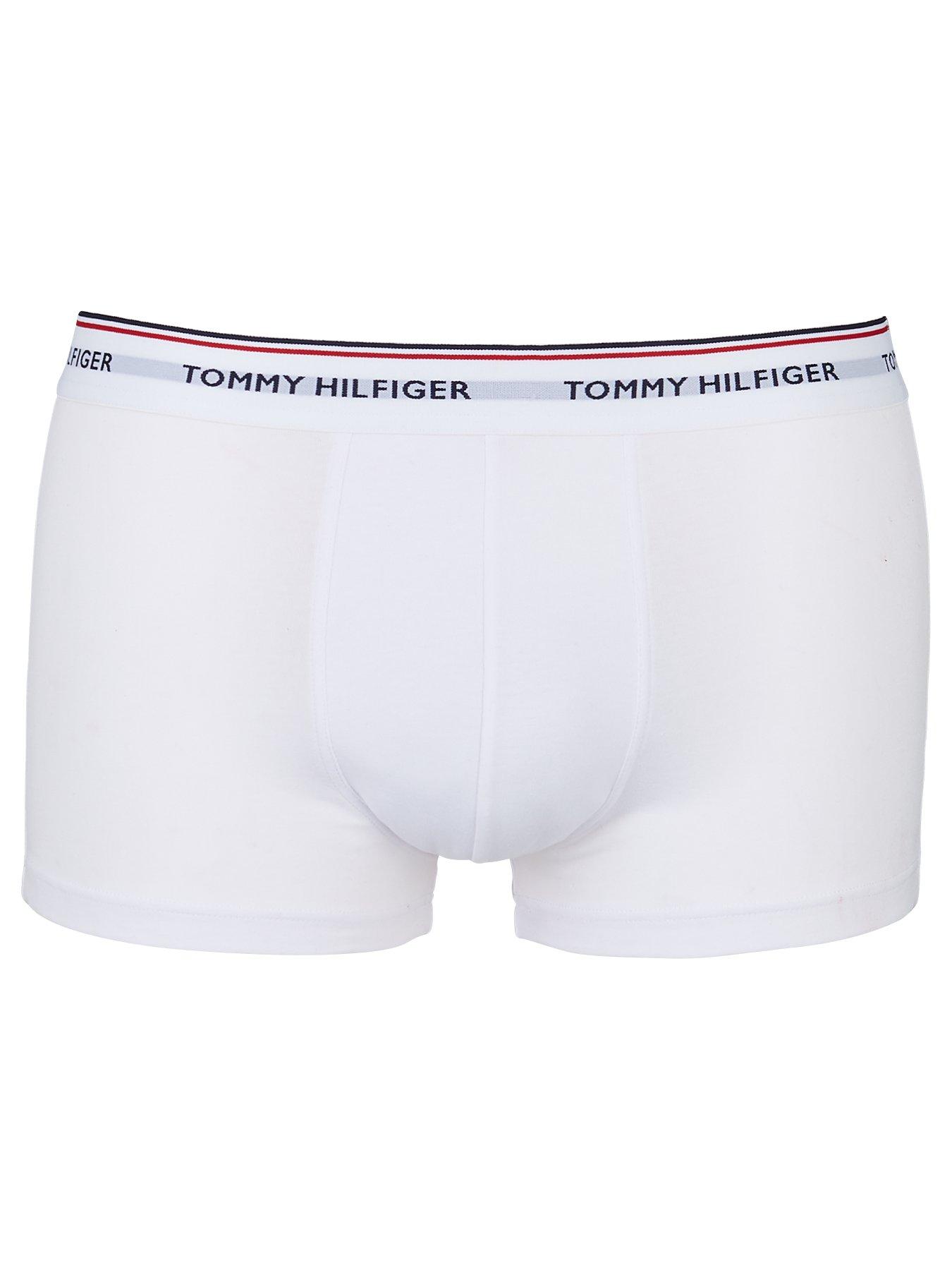 Tommy Hilfiger Three Pack Hipster Trunks - White | very.co.uk