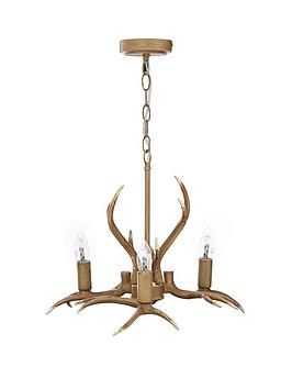 Product photograph of Antler 3-light Ceiling Fixture from very.co.uk